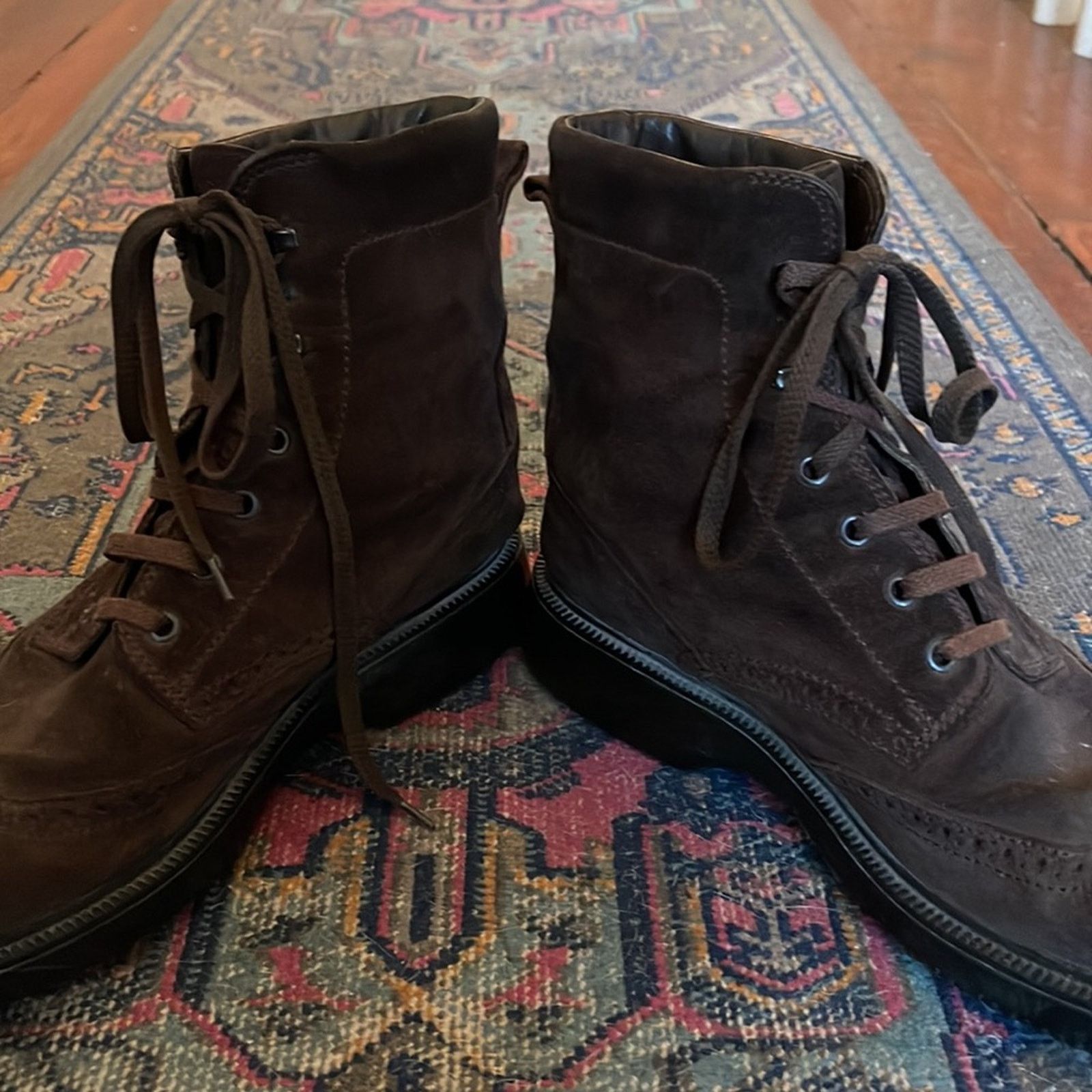 Hogan Hogan suede lace up wingtip boots sz 9.5 Size US 9.5 / EU 42-43 - 7 Thumbnail