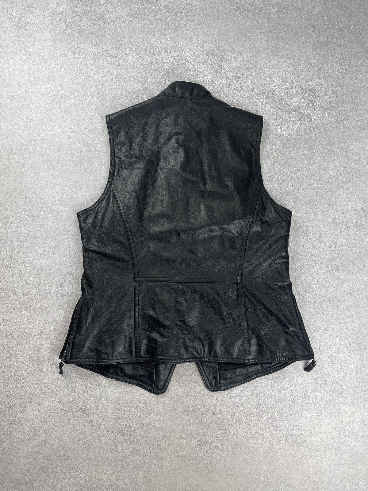 Harley Davidson × Vintage Vintage Harley Davidson Black Leather Vest Women’s Size L Size L / US 10 / IT 46 - 16 Thumbnail