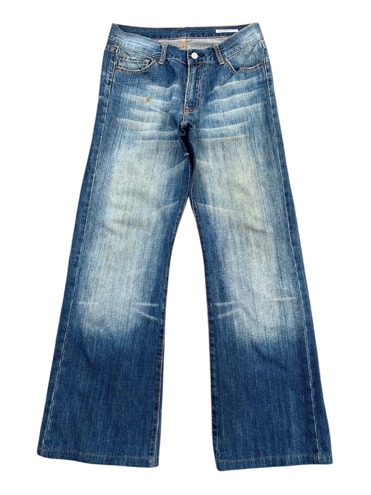 semanticdesign FLARE SEMANTIC DESIGN RUSTY JAPANESE DISTRESSED DENIM Size US 31 - 1 Thumbnail
