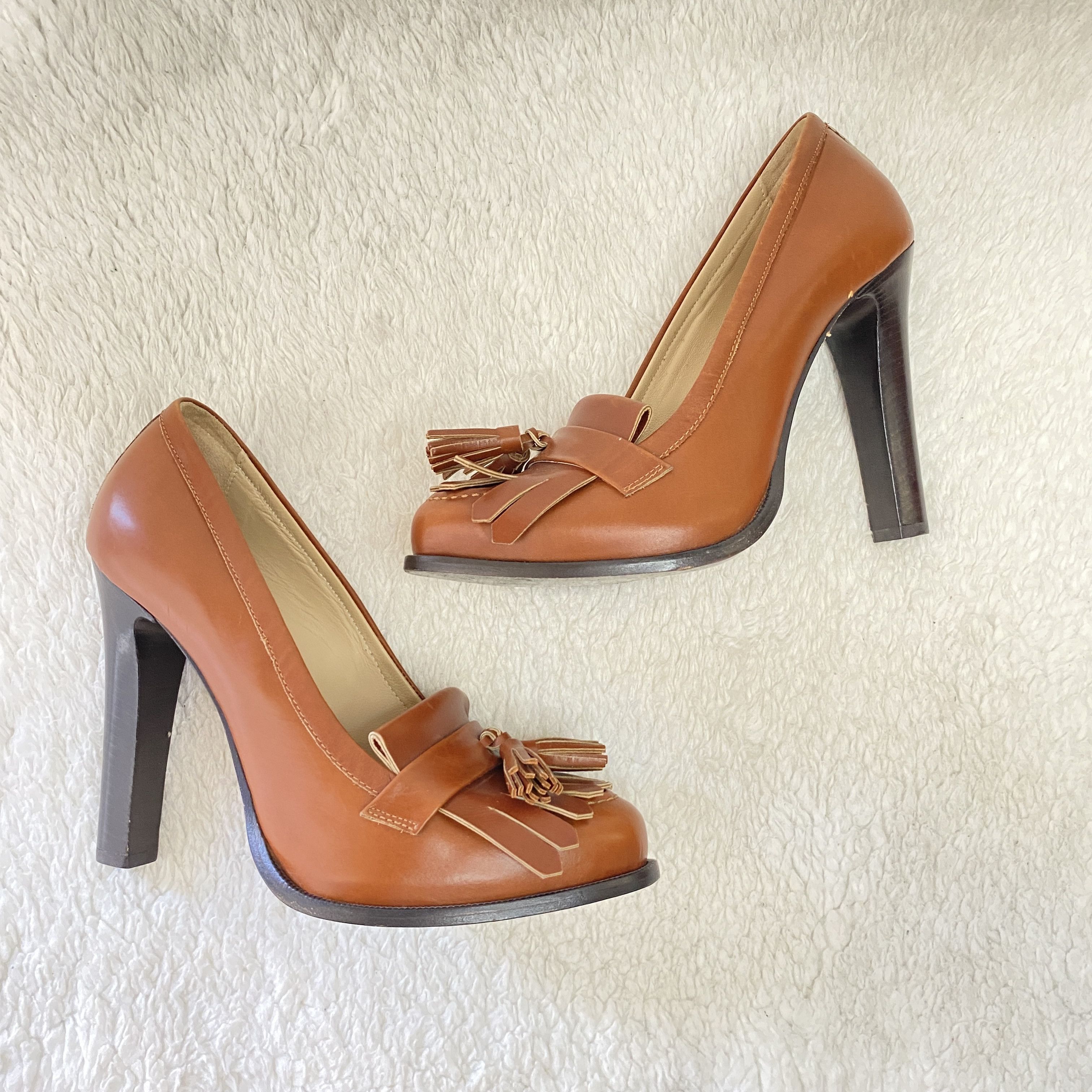 Aquascutum Aquascutum Leather Tassel Block Heel Pumps EU 39 Size US 8.5 / IT 38.5 - 17 Thumbnail