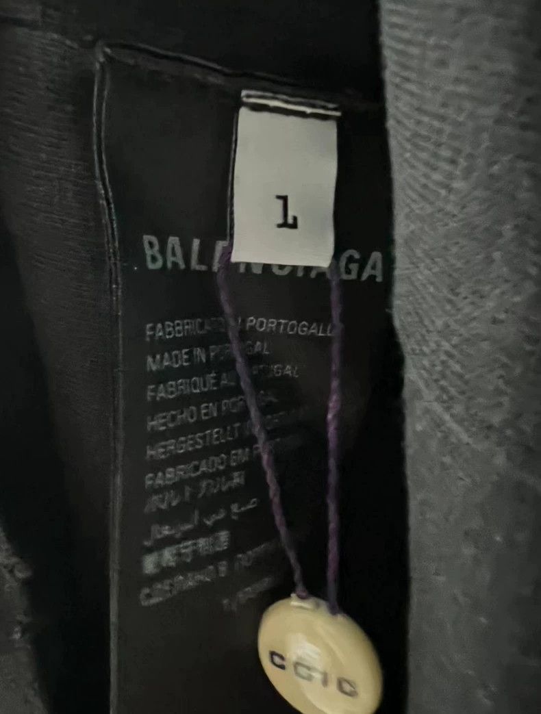 Balenciaga Balenciaga Washed Diamond Short Sleeve Size US S / EU 44-46 / 1 - 4 Thumbnail