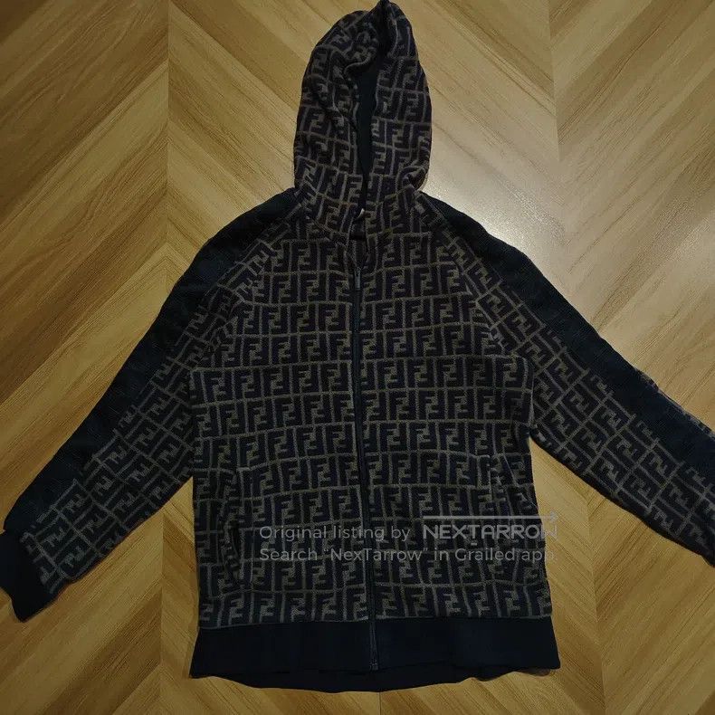 Fendi Monogrammed double-F all-over print polar fleece ted