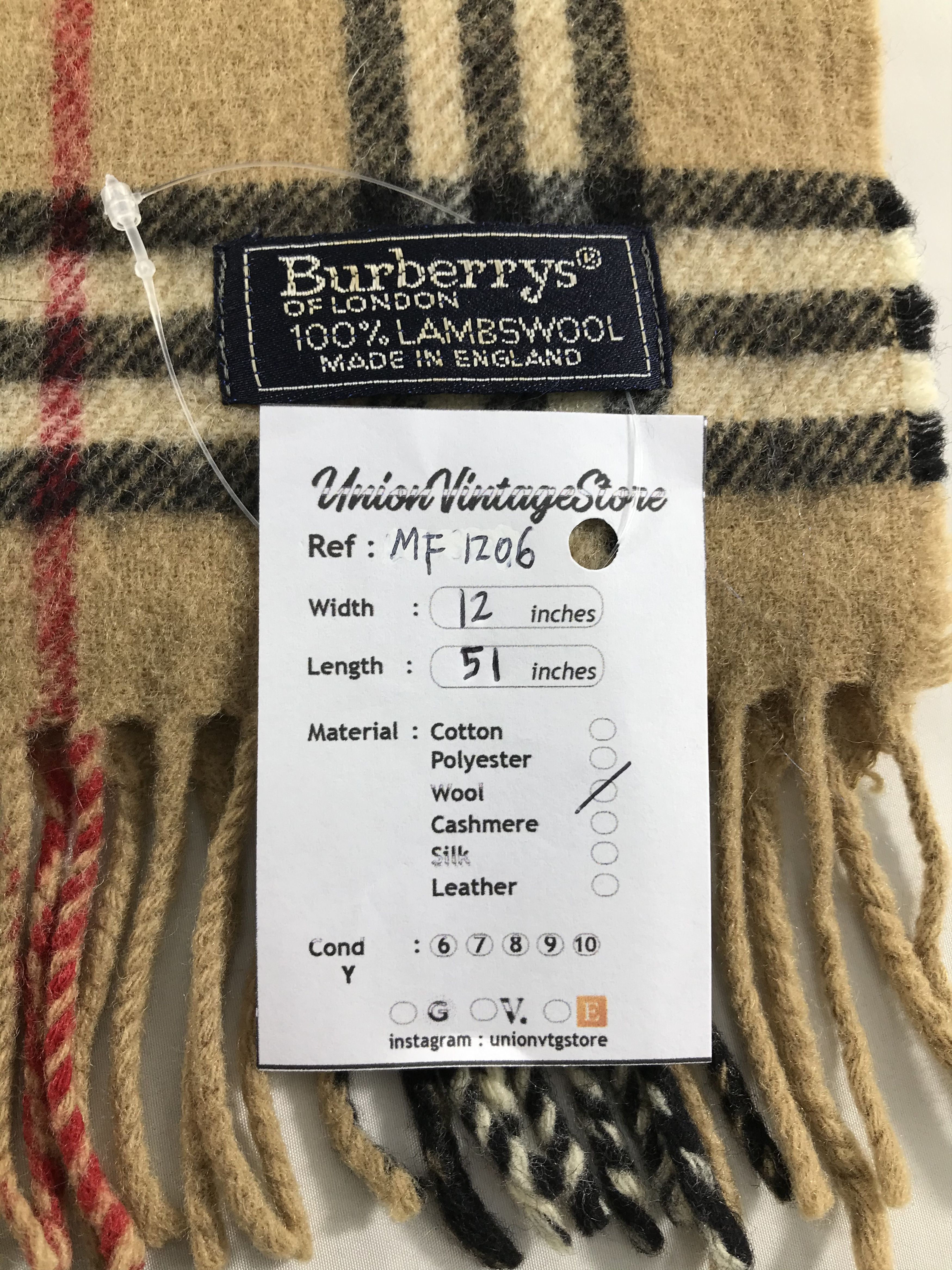Burberry Vintage Burberry Scarf/Muffler/Neckwear MF1206 Size ONE SIZE - 4 Thumbnail