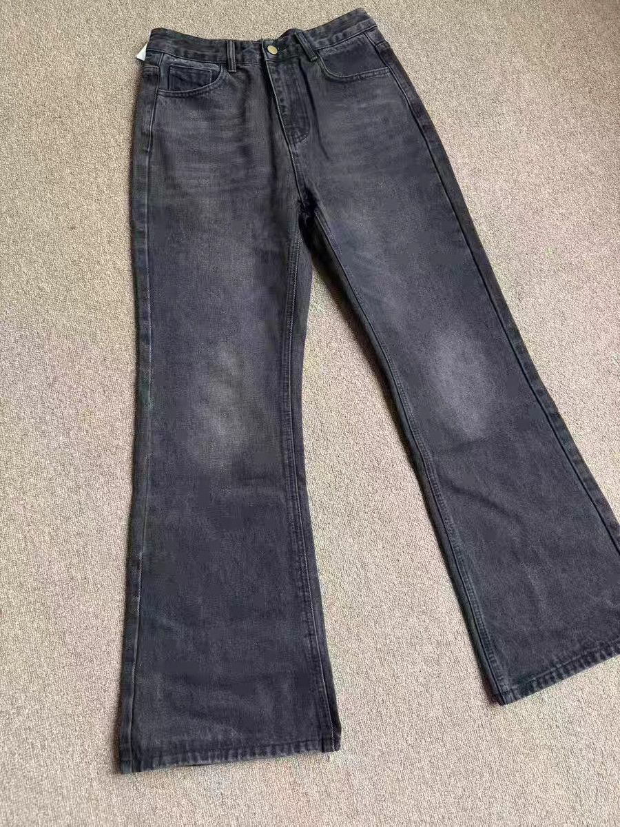 Jean Unisex washed faded punk grunge bootcut flared jeans Size US 28 / EU 44 - 9 Thumbnail