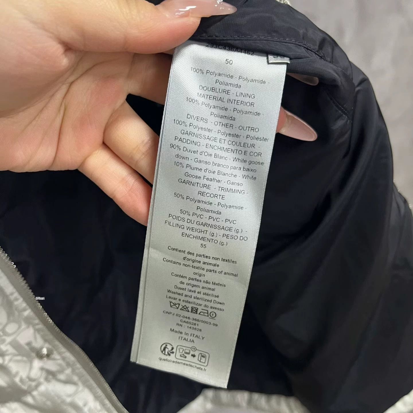 Dior Dior Gray Logo Quilted Long-Sleeve Jacket Size US M / EU 48-50 / 2 - 3 Thumbnail