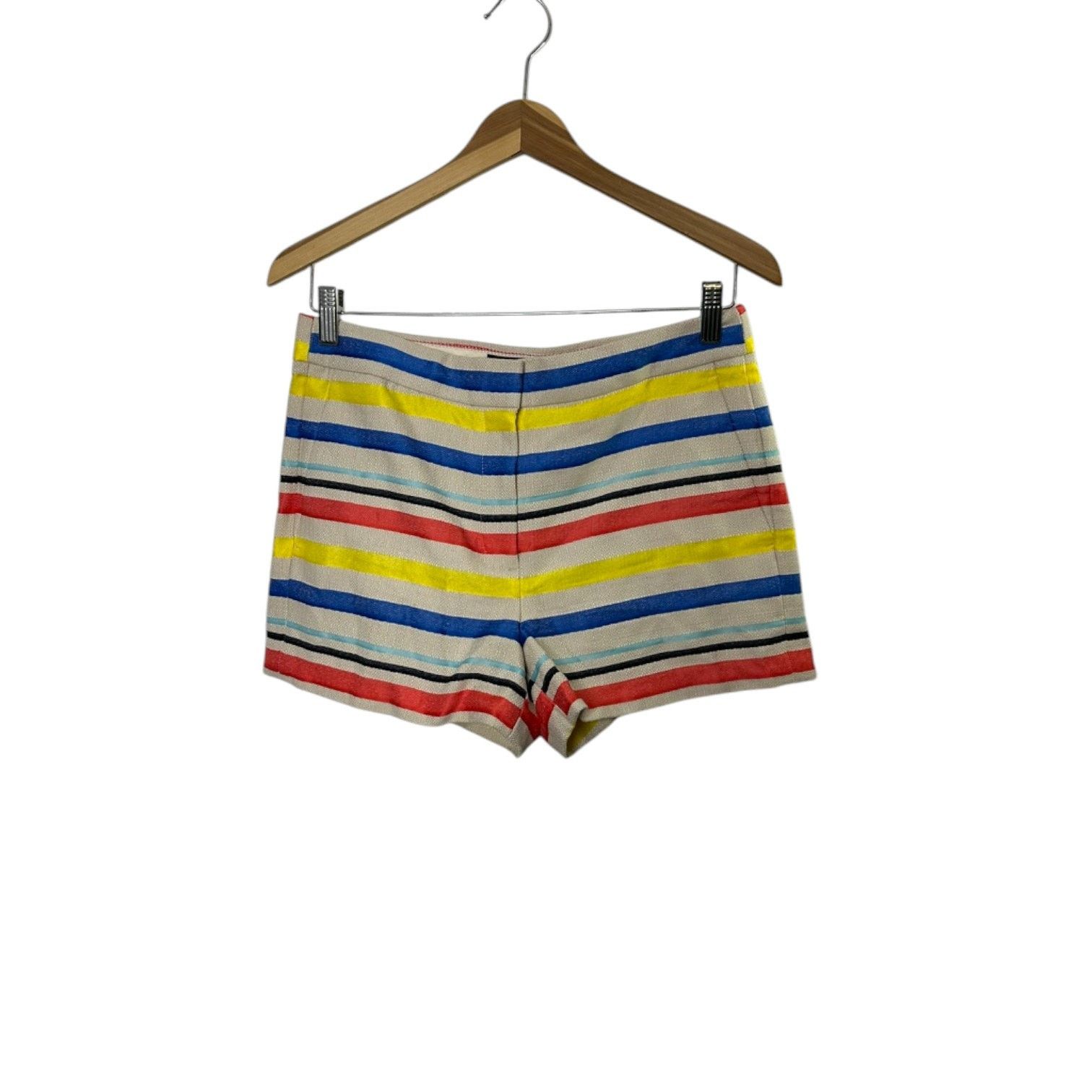 J.Crew J Crew Jacquard Basket Weave Colorful Stripe 3" Shorts 6 New Size 28" / US 6 / IT 42 - 2 Thumbnail