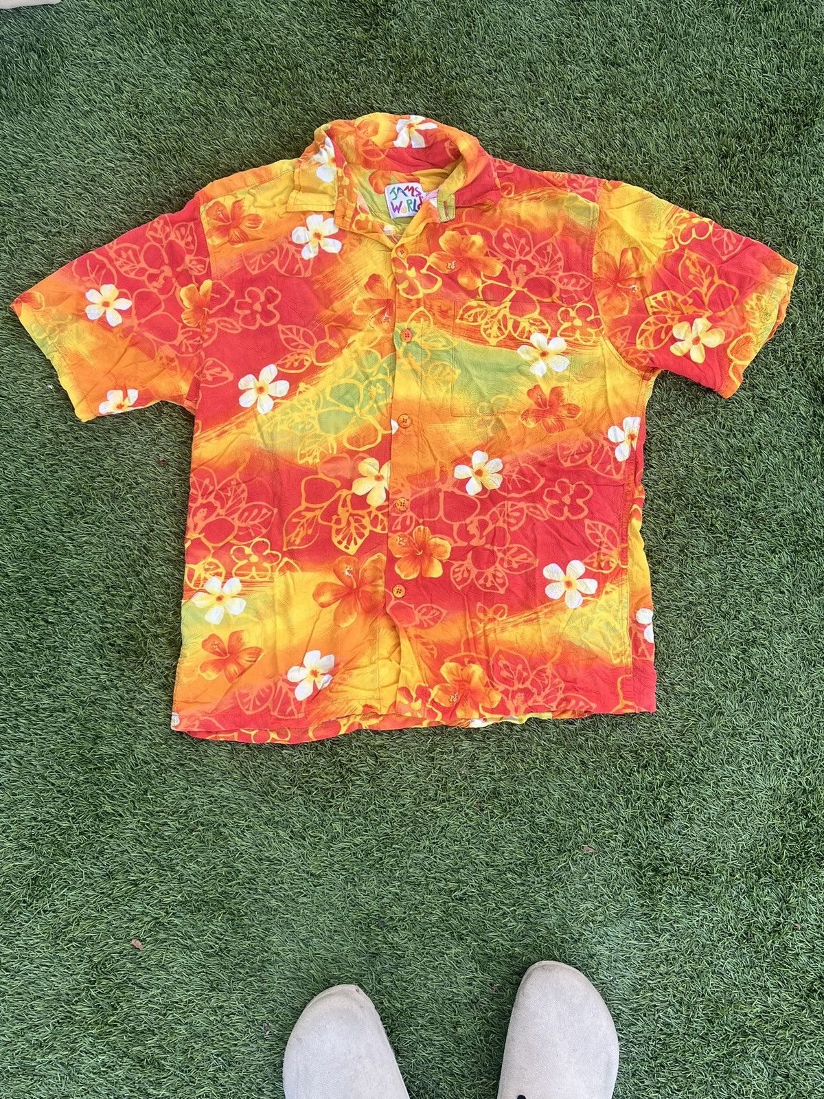 Vintage Vintage 80s Jams World Hawaiian Button up Size US M / EU 48-50 / 2 - 1 Thumbnail