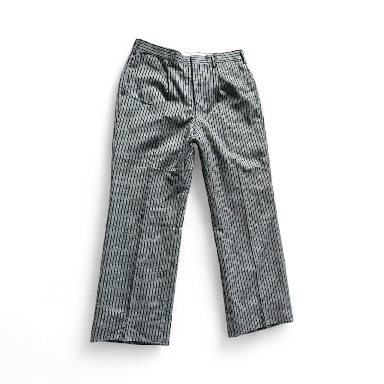 Japanese Brand JAPAN BRAND CASUAL STRIPE PANTS KIND WEAR GREY BLACK STRIPE Size US 30 / EU 46 - 2 Thumbnail