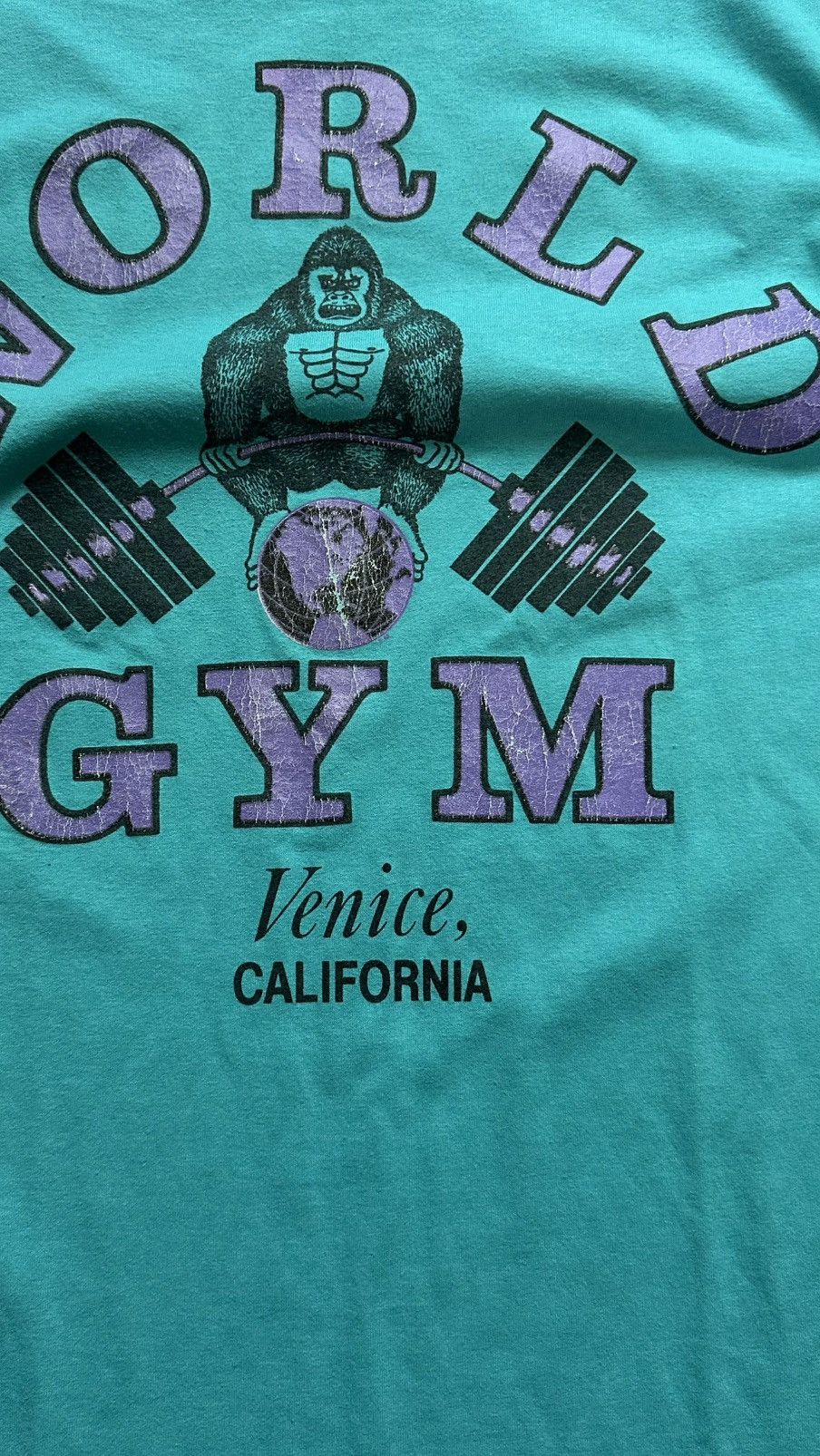 Vintage Vintage 90’s World Gym Venice California Single Stitch Tee Size US L / EU 52-54 / 3 - 6 Thumbnail