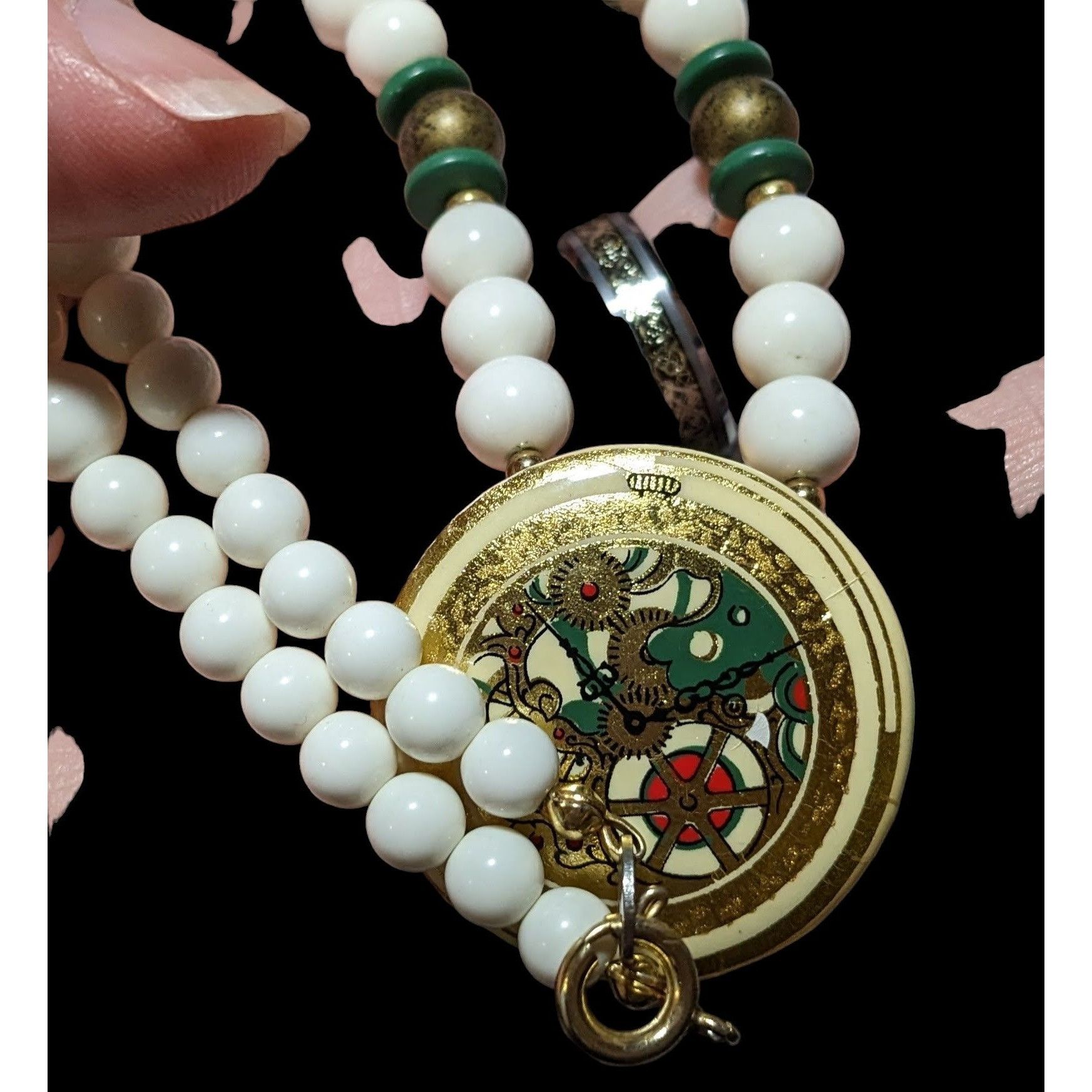 Other Retro Steampunk Beaded Pendant Necklace Size ONE SIZE - 4 Thumbnail