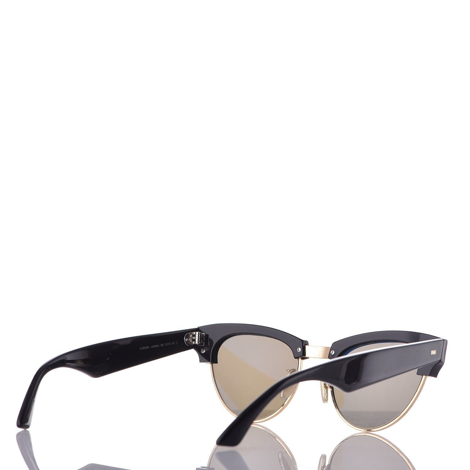 Celine Celine CL40059U 30E Black/Gold Cat Eye Womens Sunglasses Size ONE SIZE - 2 Thumbnail