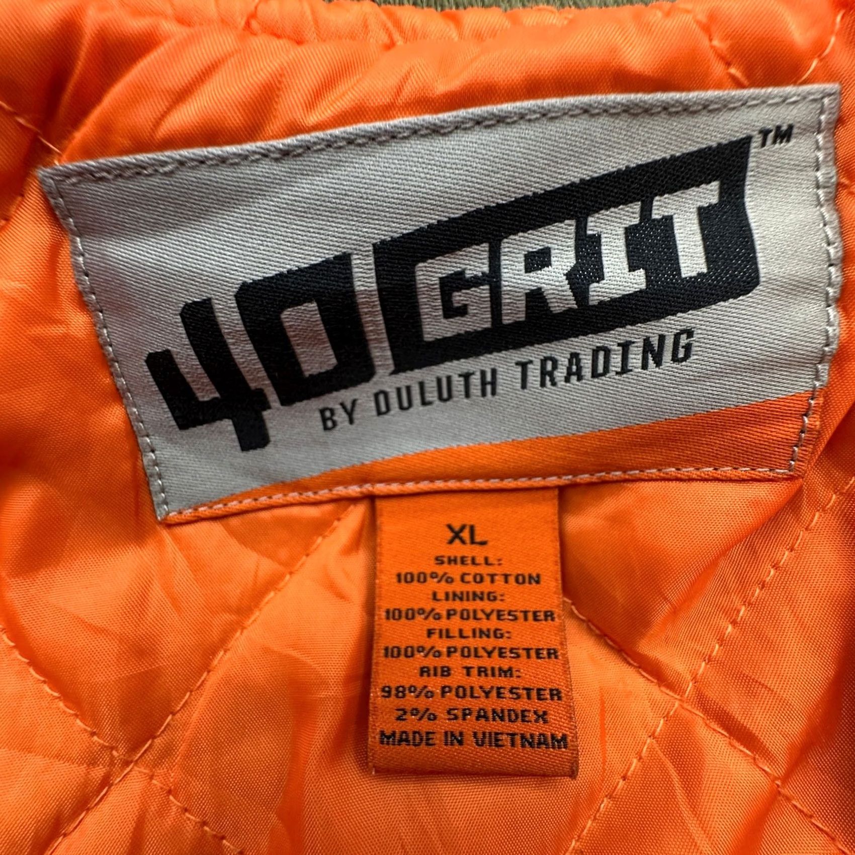Vintage Duluth 40 Grit Insulated Bomber Jacket Mens XL Green Quilted Lined Twill Jacket Size US XL / EU 56 / 4 - 3 Thumbnail