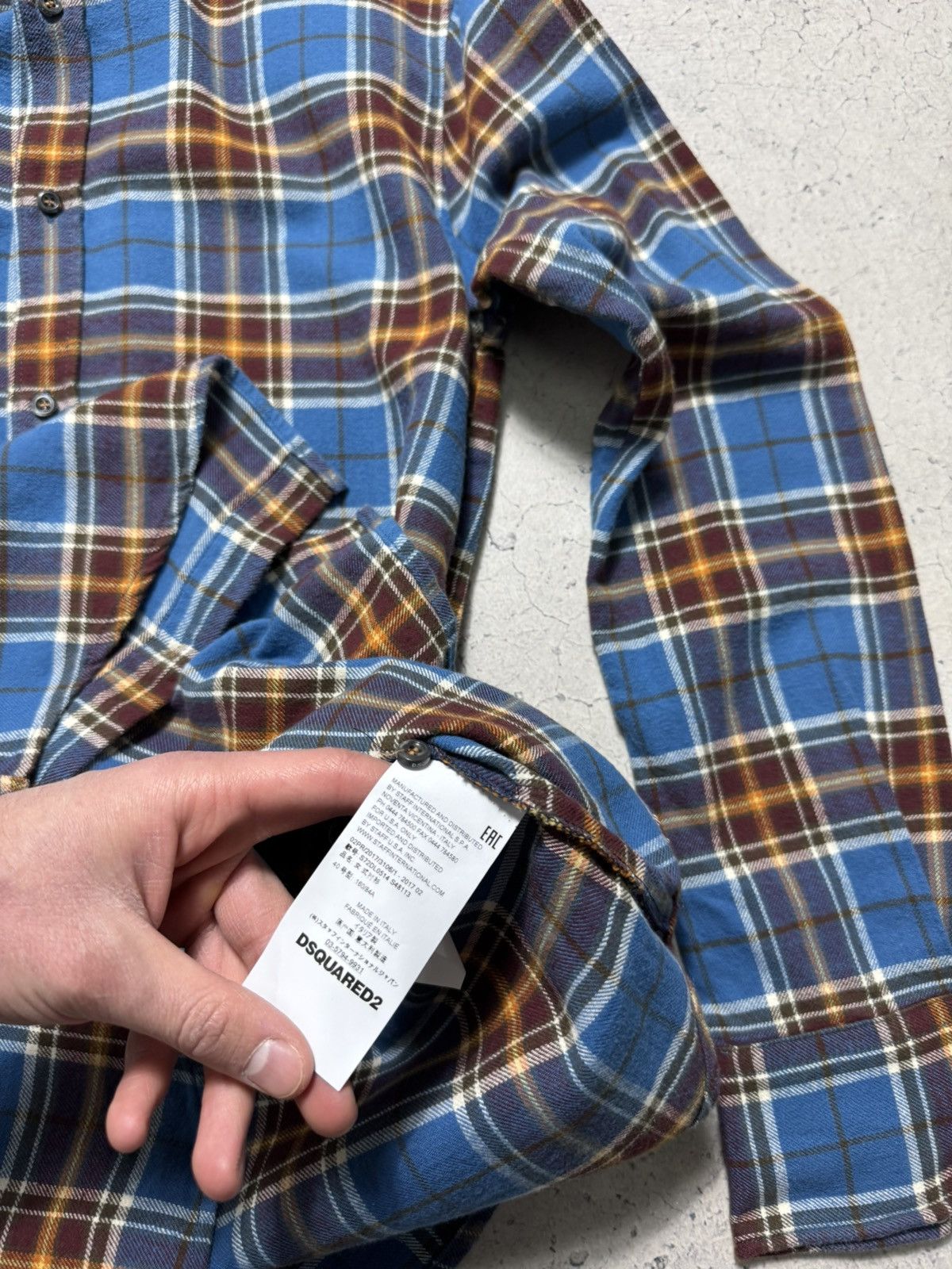 Dsquared2 Dsquared2 Checked Button Flannel Up Shirt Luxury Size US XS / EU 42 / 0 - 8 Thumbnail