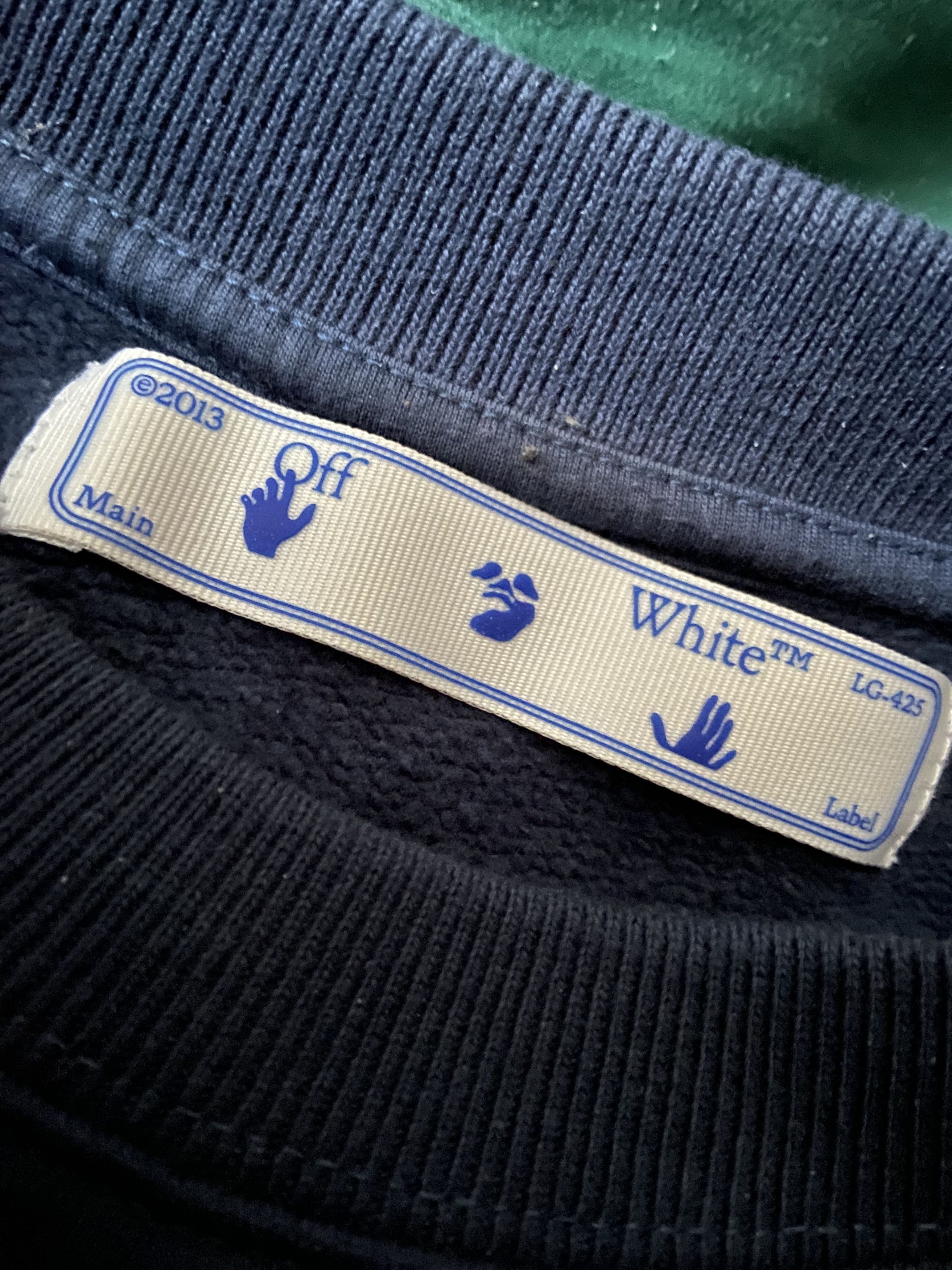 Off-White Off-White Diag Agreement Sweater BLUE M Size US M / EU 48-50 / 2 - 4 Thumbnail