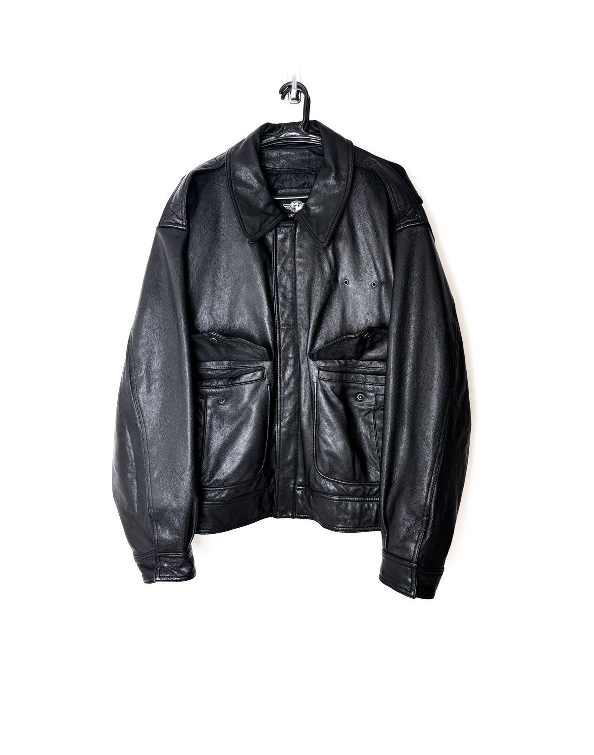 Genuine Leather Murphy & Hartelius Leather Aviator Bomber Jacket Size US L / EU 52-54 / 3 - 3 Thumbnail