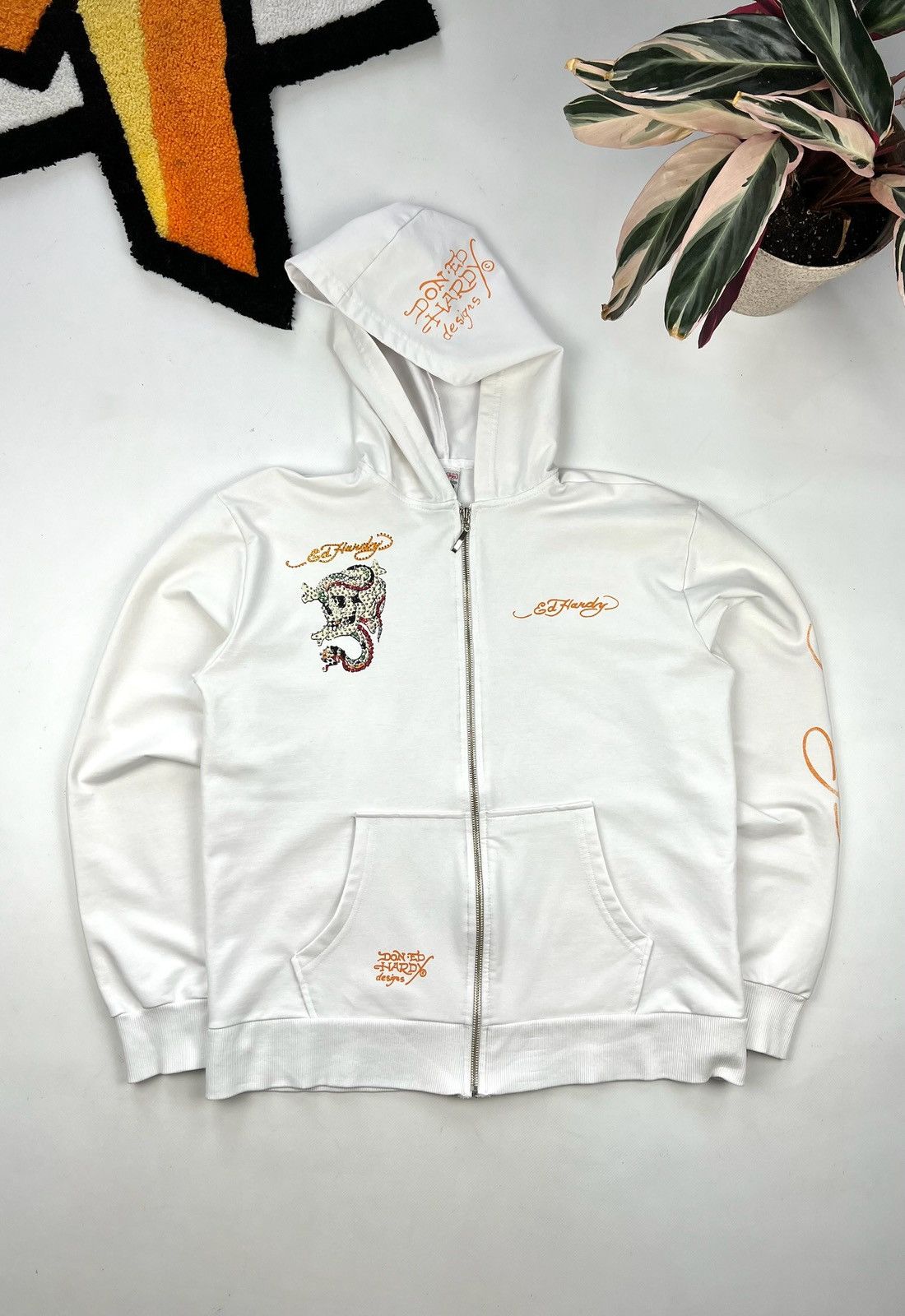 Christian Audigier × Ed Hardy × Velvet Don Ed Hardy By Christian Audier Zipper Hoodies Size ONE SIZE - 2 Thumbnail