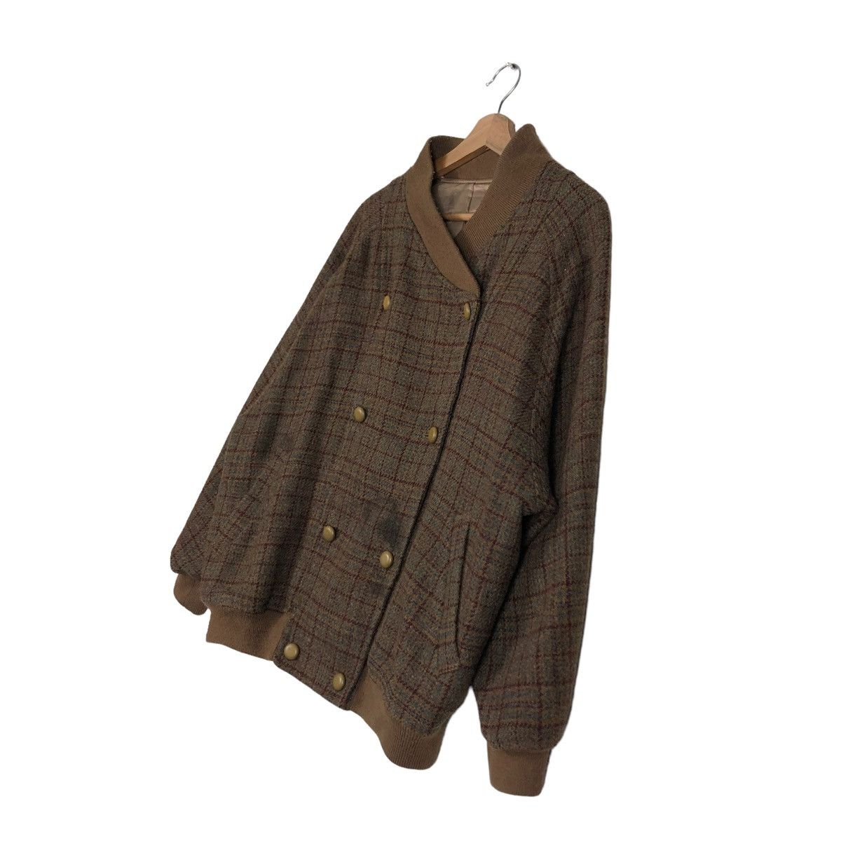 Jean Charles De Castelbajac 🔥VINTAGE WOOL HERRINGBONE BOMBER JACKET TARTAN DESIGN Size US M / EU 48-50 / 2 - 2 Thumbnail