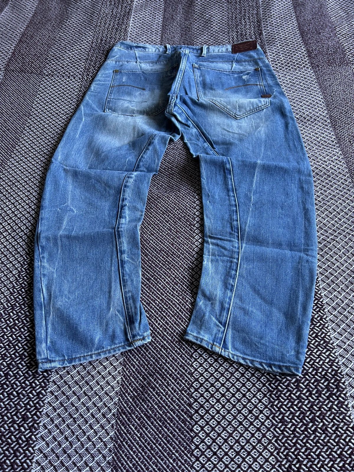 G-Star × Jean G-star Raw Type 3D Loose Tapered Denim Jeans Washed Sz 28x34 Size US 28 / EU 44 - 3 Thumbnail