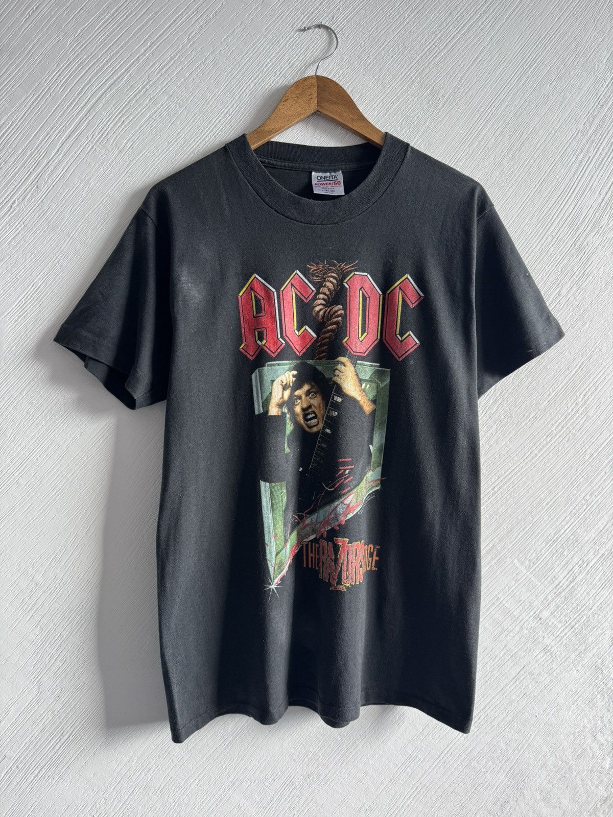 AC/DC Vintage AC/DC 1990 The Razors Edge Tour Rare Rock Shirt Sz L Size US L / EU 52-54 / 3 - 3 Thumbnail