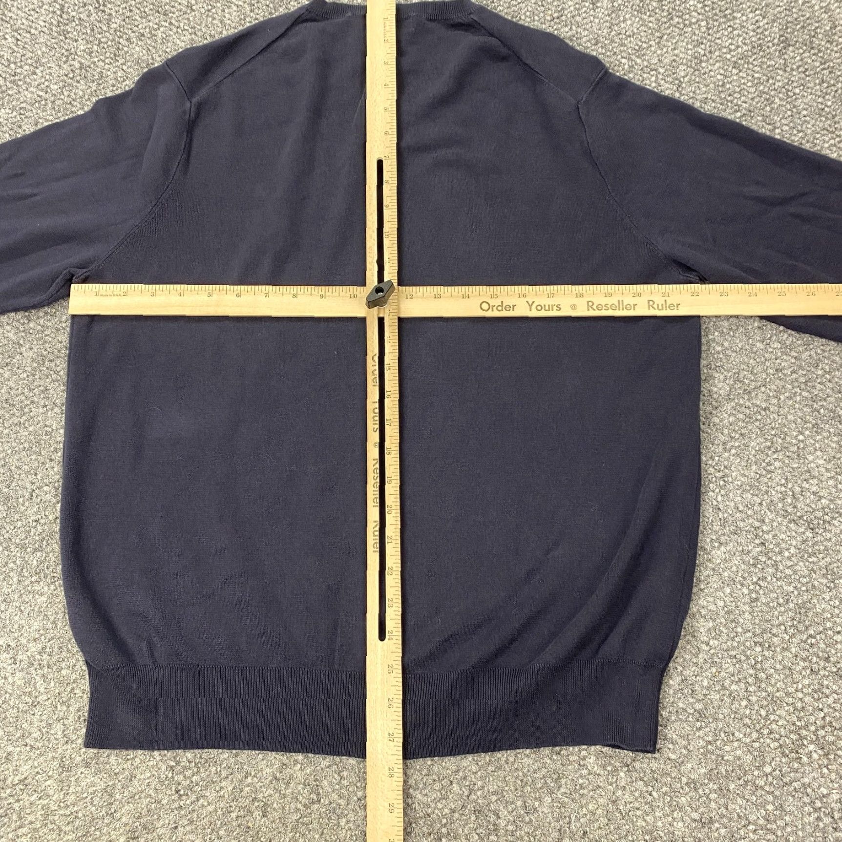Polo Ralph Lauren POLO RALPH LAUREN Sweater Mens XL Navy V-Neck Pima Cotton Pullover Red Pony Size US XL / EU 56 / 4 - 6 Thumbnail
