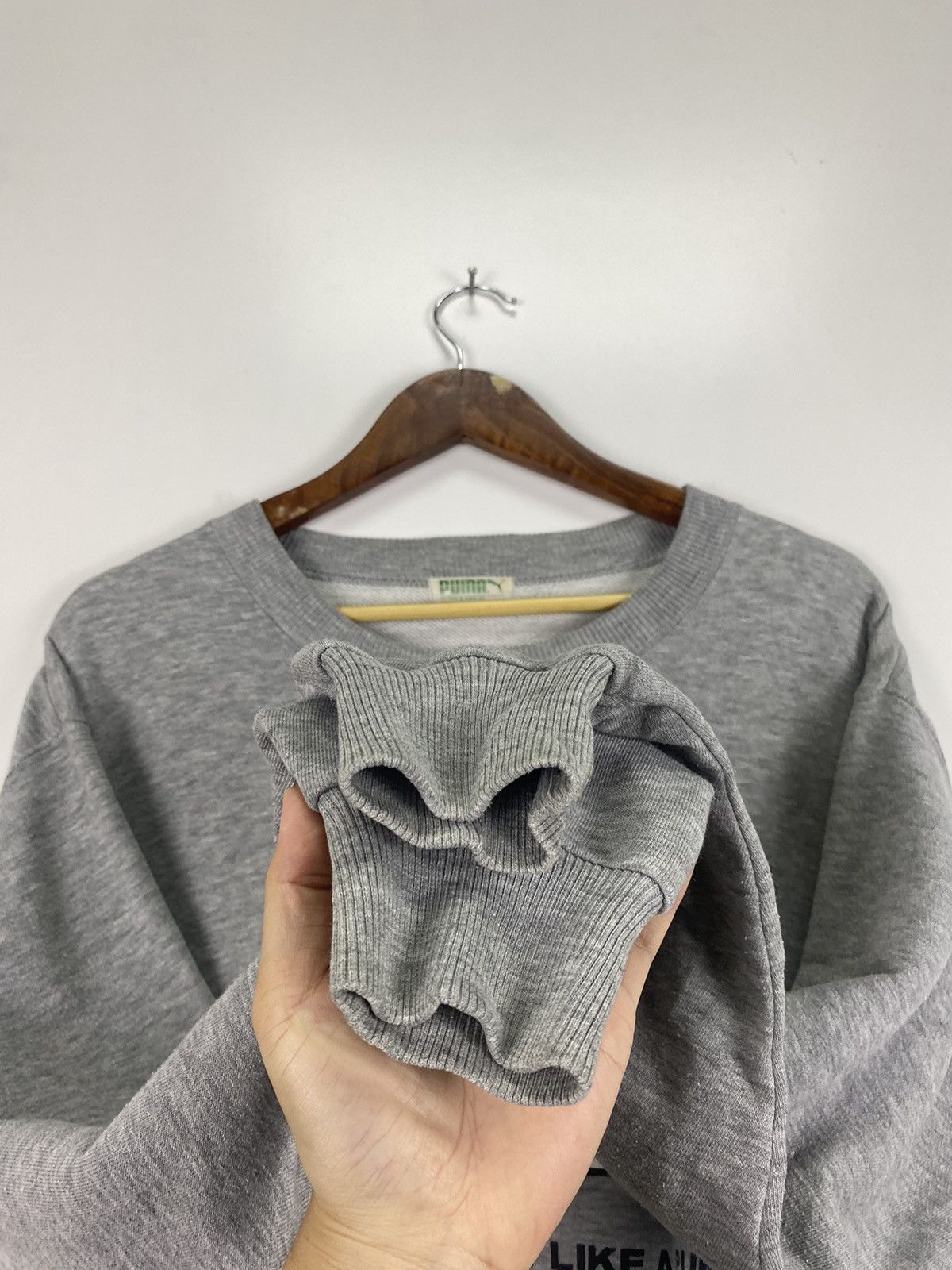 Puma × Vintage Vintage 90’s Puma big logo sweatshirt Size US L / EU 52-54 / 3 - 10 Thumbnail