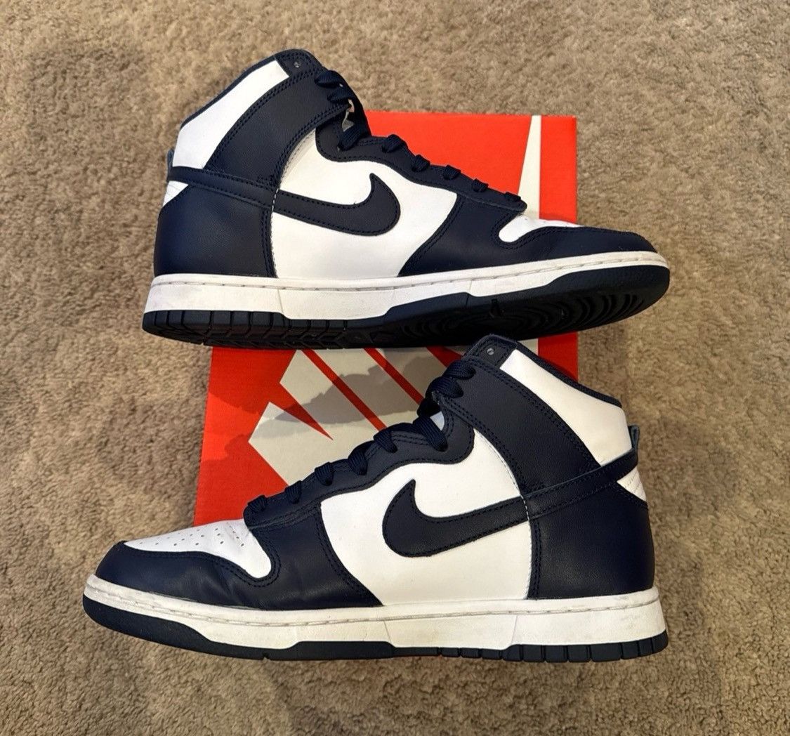 Nike Nike Dunk Hi Retro Championship Navy Size US 9.5 / EU 42-43 - 4 Thumbnail