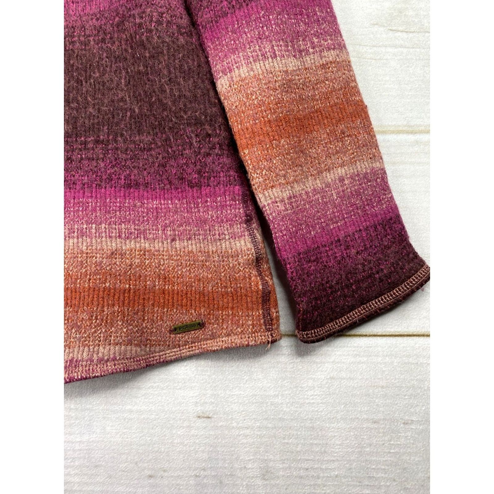 Prana prAna Sweater Womens L Pink Wool Blend Caitlyn Tunic Hoodie Ombre Boho Hippie Shirt Size L / US 10 / IT 46 - 2 Thumbnail