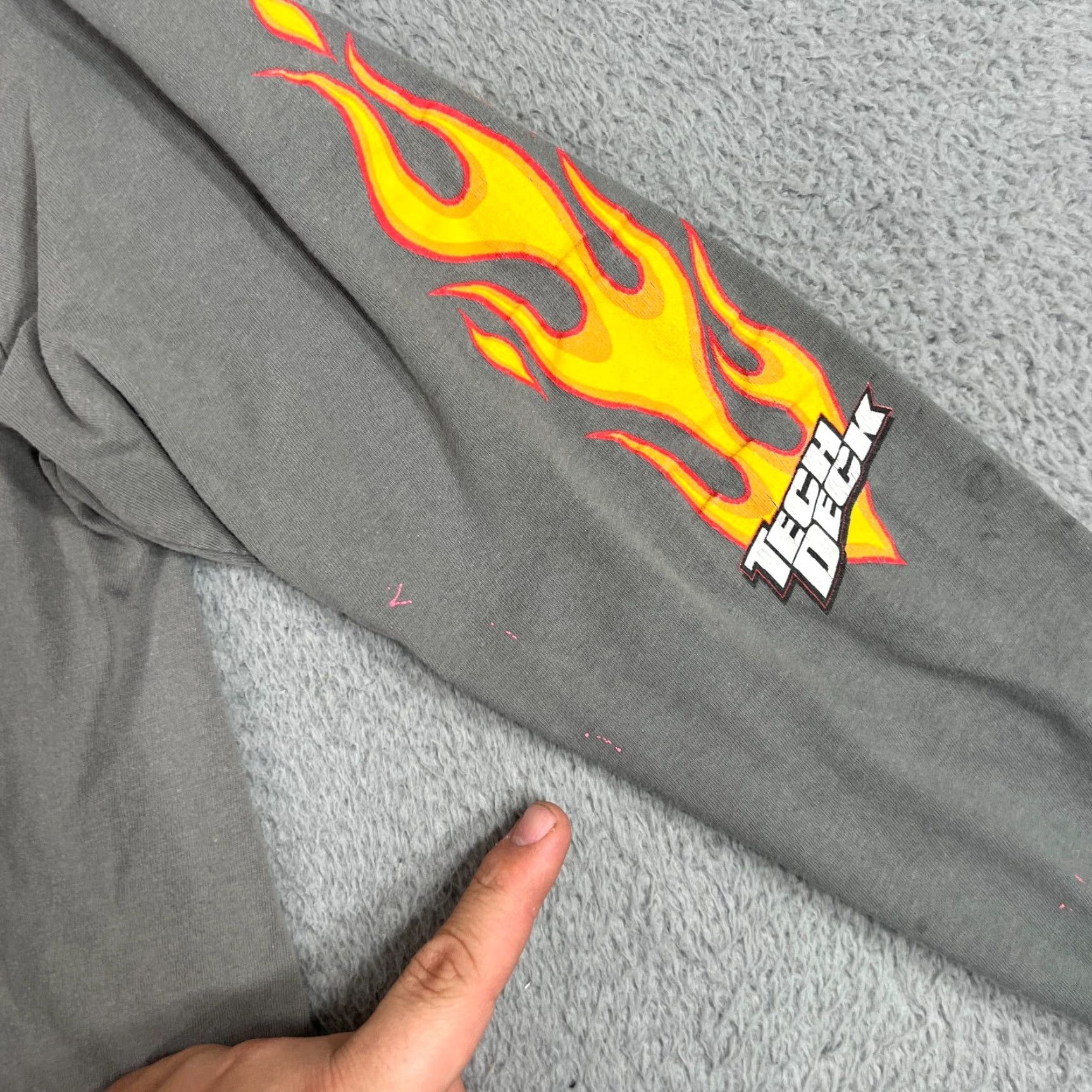 Vintage VINTAGE Tech Deck Long Sleeve T-Shirt Mens XS Gray Graphic Print 90s Skater Grunge Size US XS / EU 42 / 0 - 4 Thumbnail