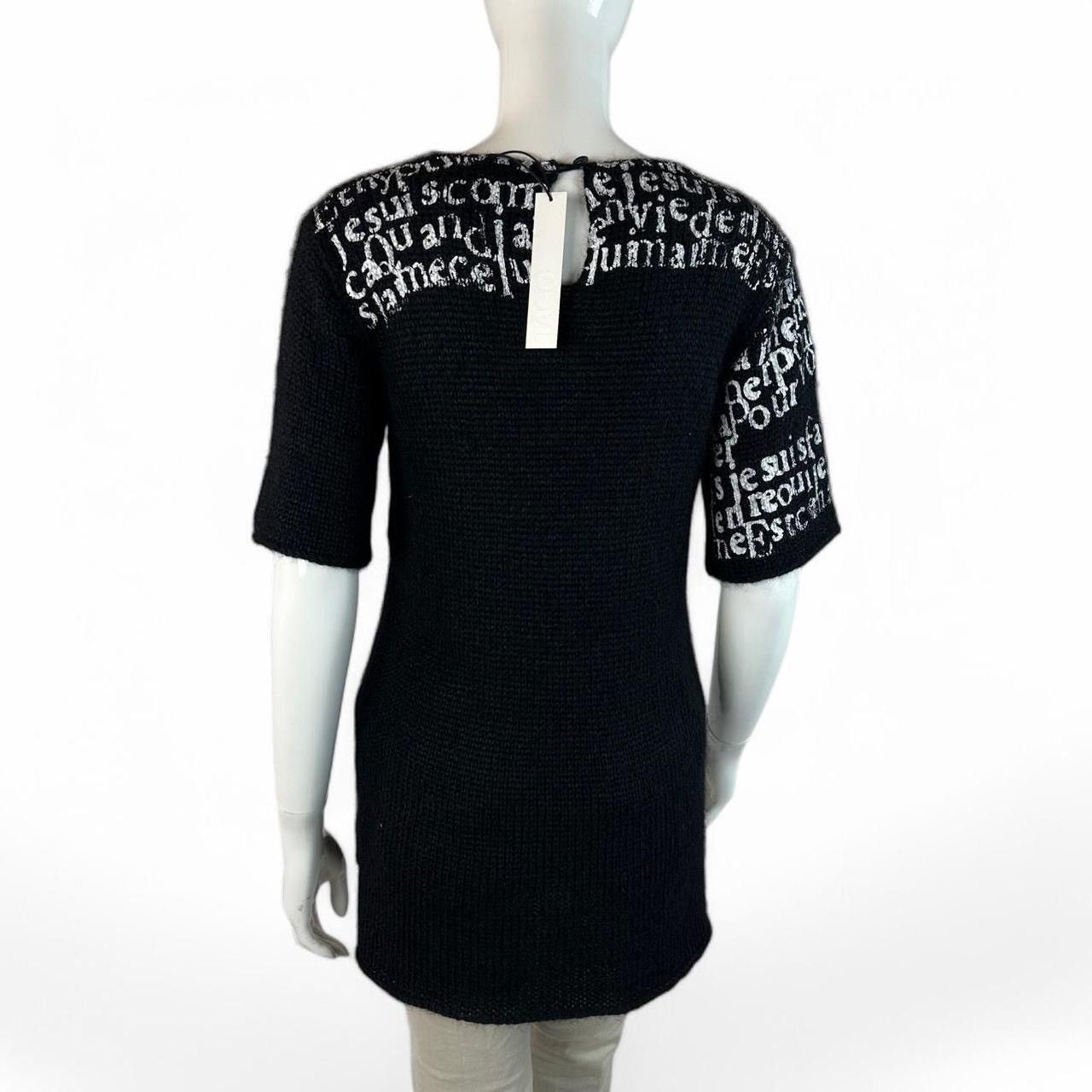 Other TAGO 1 of 1 Black French Text Print Knitted T-Shirt Size US M / EU 48-50 / 2 - 3 Thumbnail