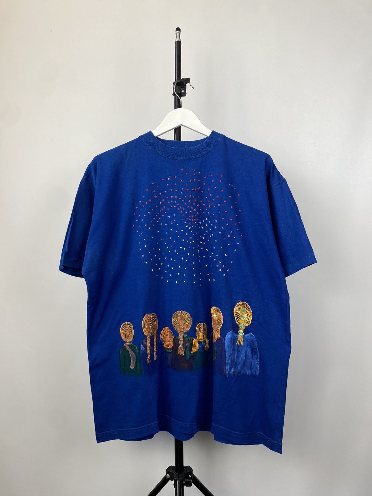 Vintage Vintage 90s T Shirt Van Gogh Style Night Art Size US XL / EU 56 / 4 - 1 Thumbnail