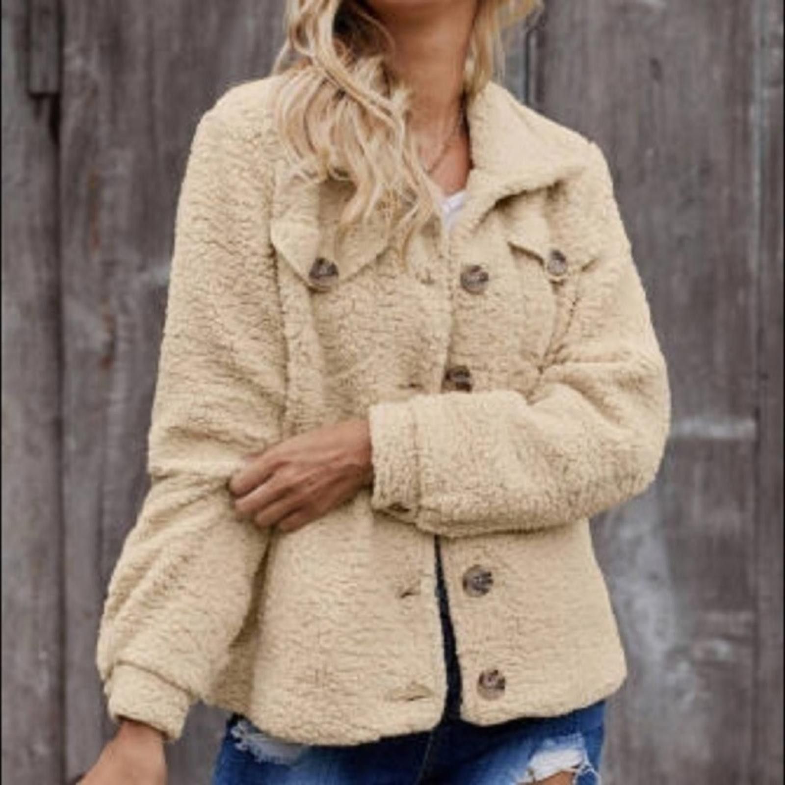 Designer Sherpa Jacket White NWT Size M / US 6-8 / IT 42-44 - 1 Thumbnail