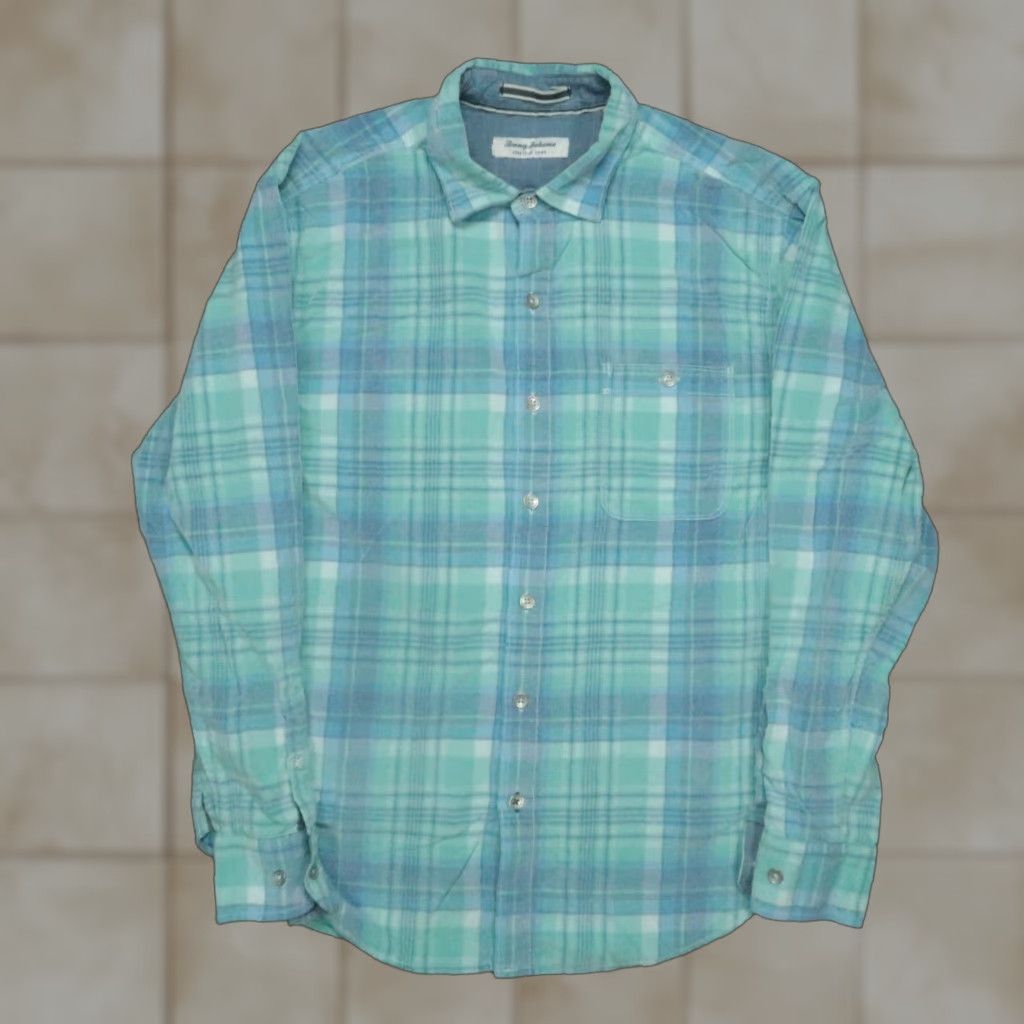 Tommy Bahama VINTAGE Tommy Bahama Shirt Men Medium Blue Green Plaid Coastline Cord LS Corduroy Size US M / EU 48-50 / 2 - 1 Thumbnail