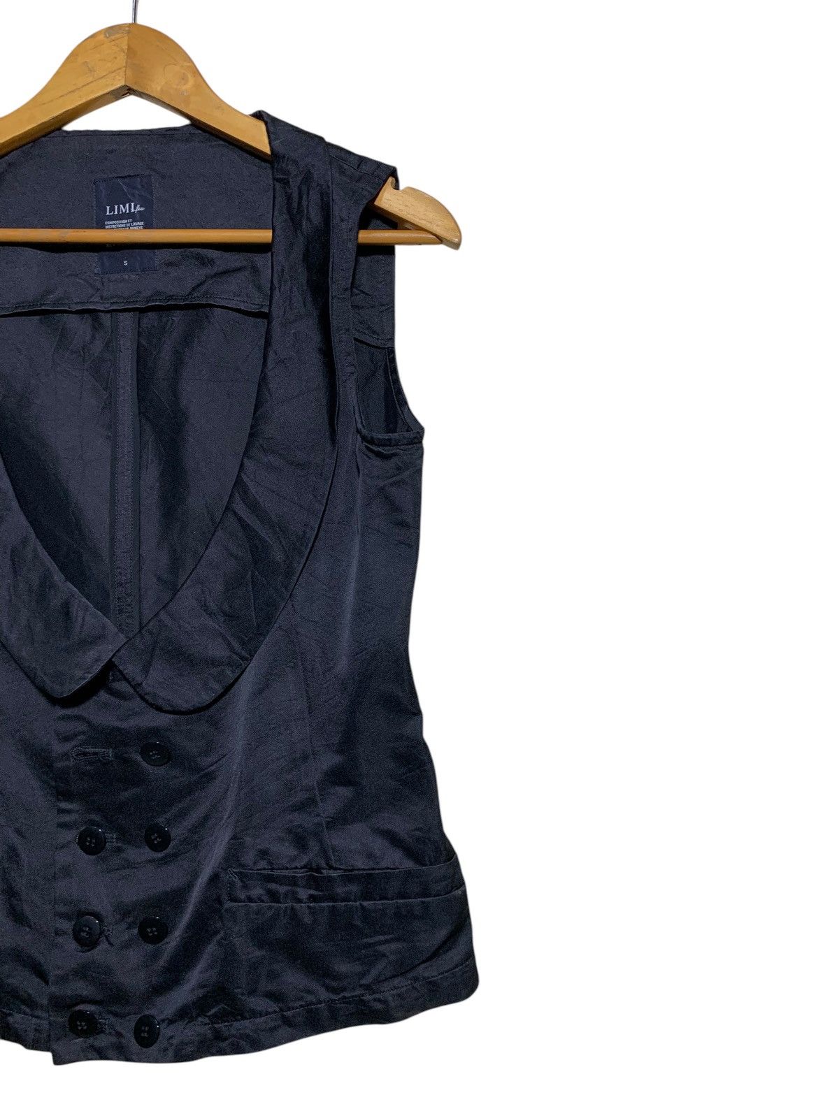 Limi Feu × Yohji Yamamoto 🔥LIMI FEU SILK VEST JACKETS BLACK Size M / US 6-8 / IT 42-44 - 3 Thumbnail