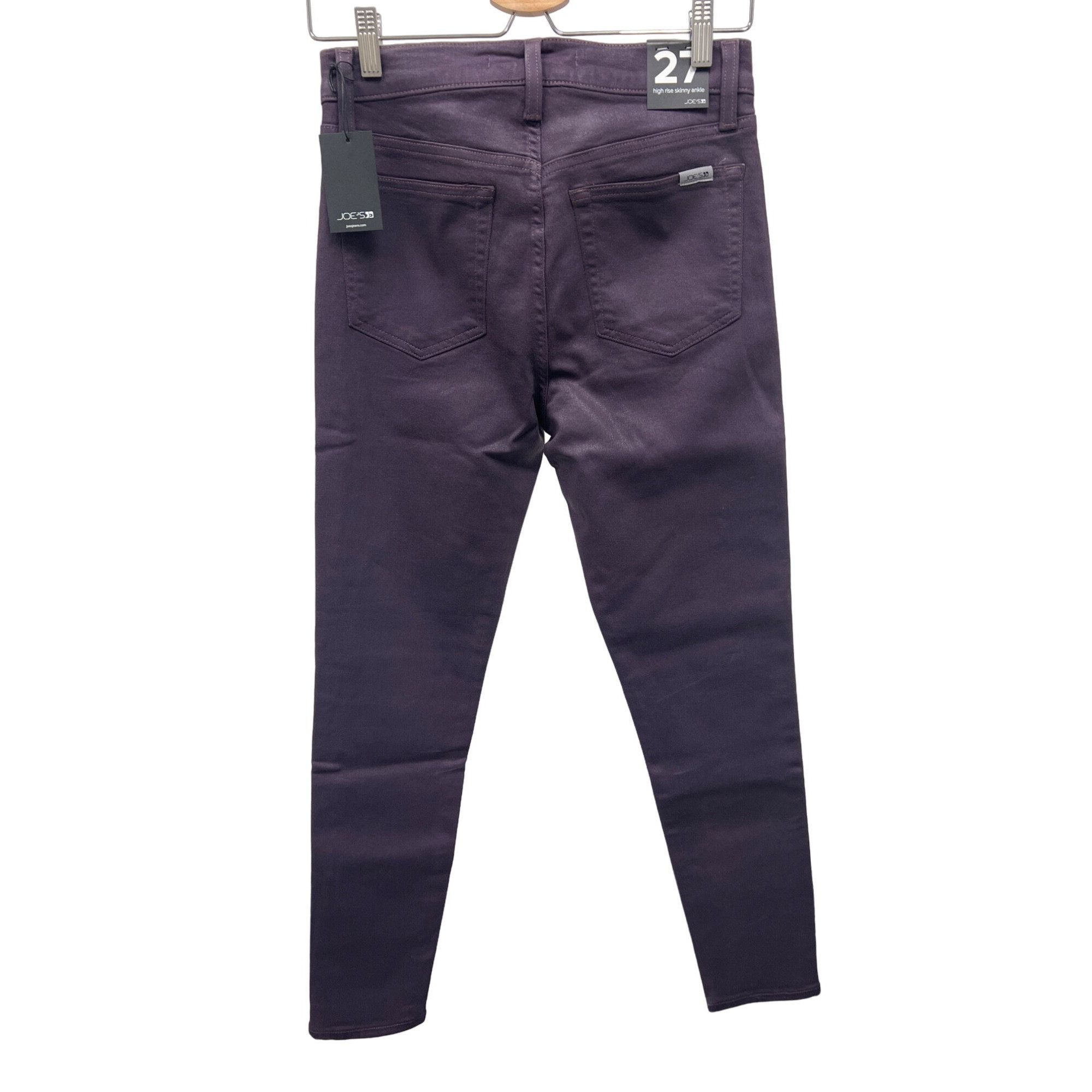 Joe's Joes Coated High Waist Ankle Jeans In Plum Perfect Size 27" / US 4 / IT 40 - 8 Thumbnail