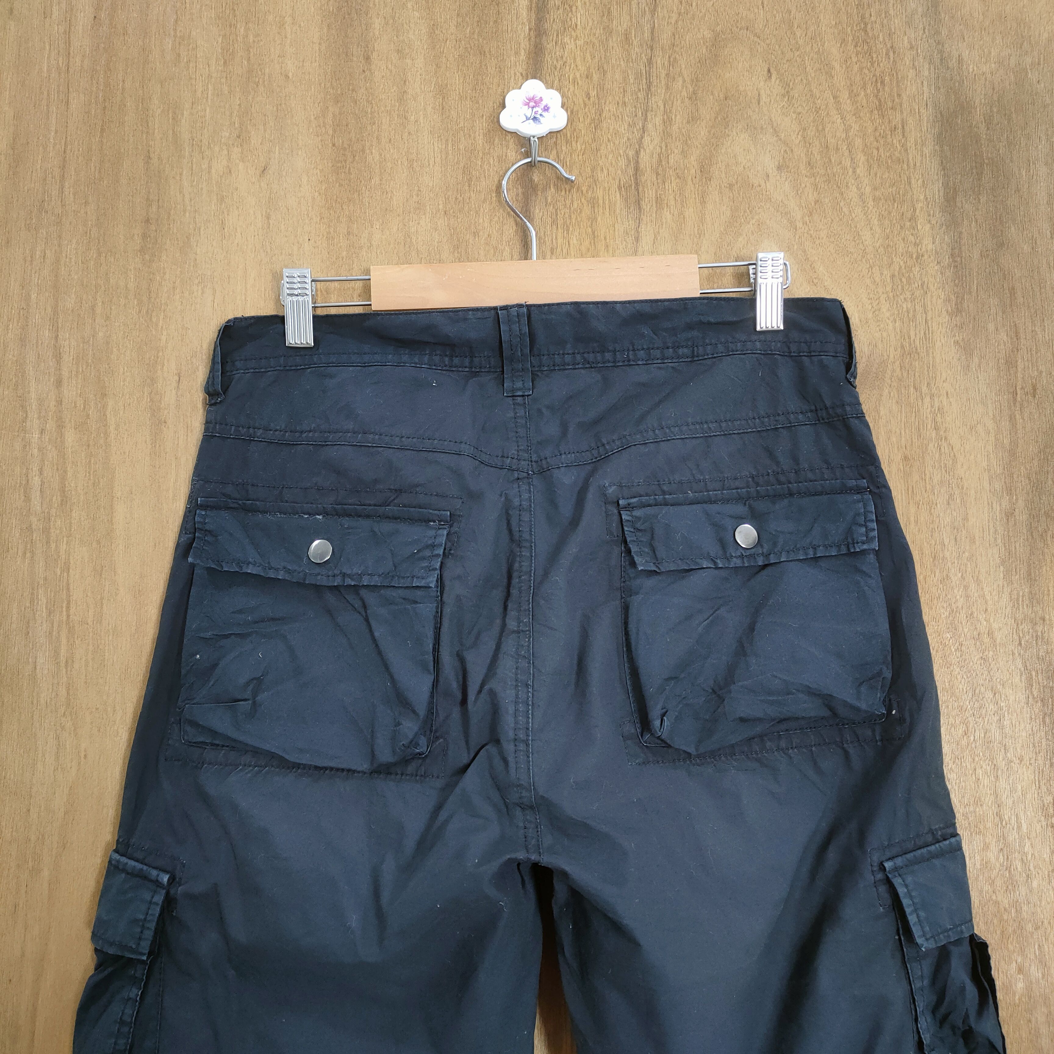 Japanese Brand BARCEDOS BLACK MULTIPOCKET CARGO PANTS Size US 32 / EU 48 - 7 Thumbnail