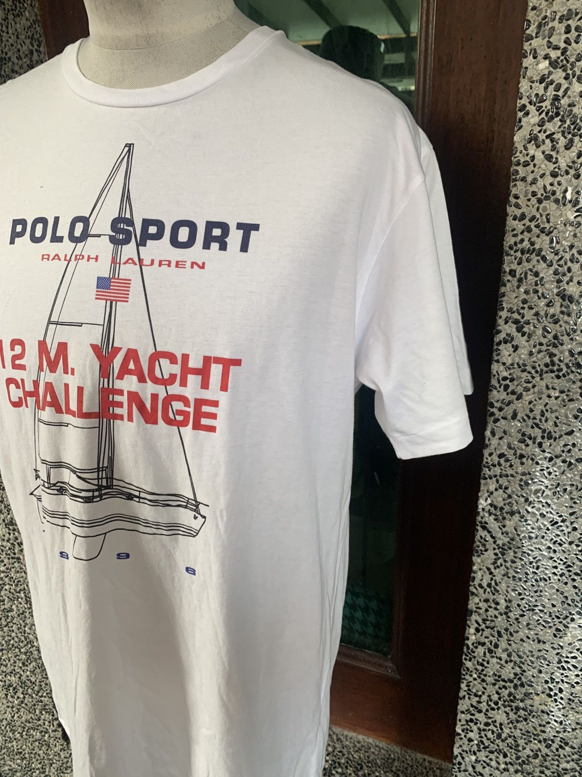 Polo Ralph Lauren × Vintage Vintage 90s Polo Sport Ralph Lauren 12 M Yacht Challenge Tee Size US L / EU 52-54 / 3 - 3 Thumbnail