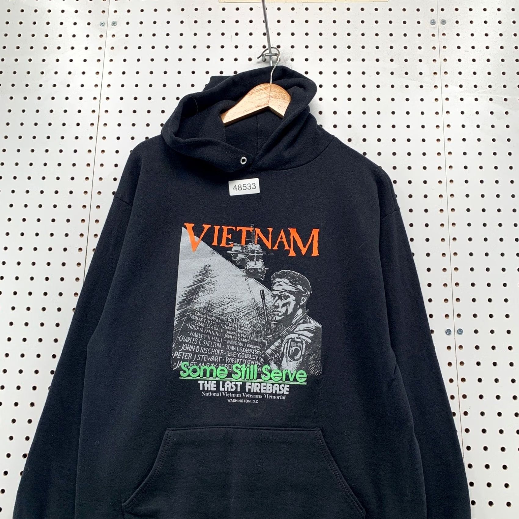 Jerzees VINTAGE Vietnam Veterans Hoodie XL Black Some Still Serve Mens 90s Size US XL / EU 56 / 4 - 3 Thumbnail