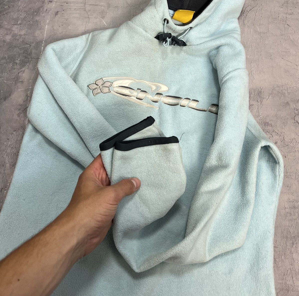 O'Neill × Vintage Vintage O'Neill Big Logo Blue Fleece Hoodie Size M / US 6-8 / IT 42-44 - 6 Thumbnail
