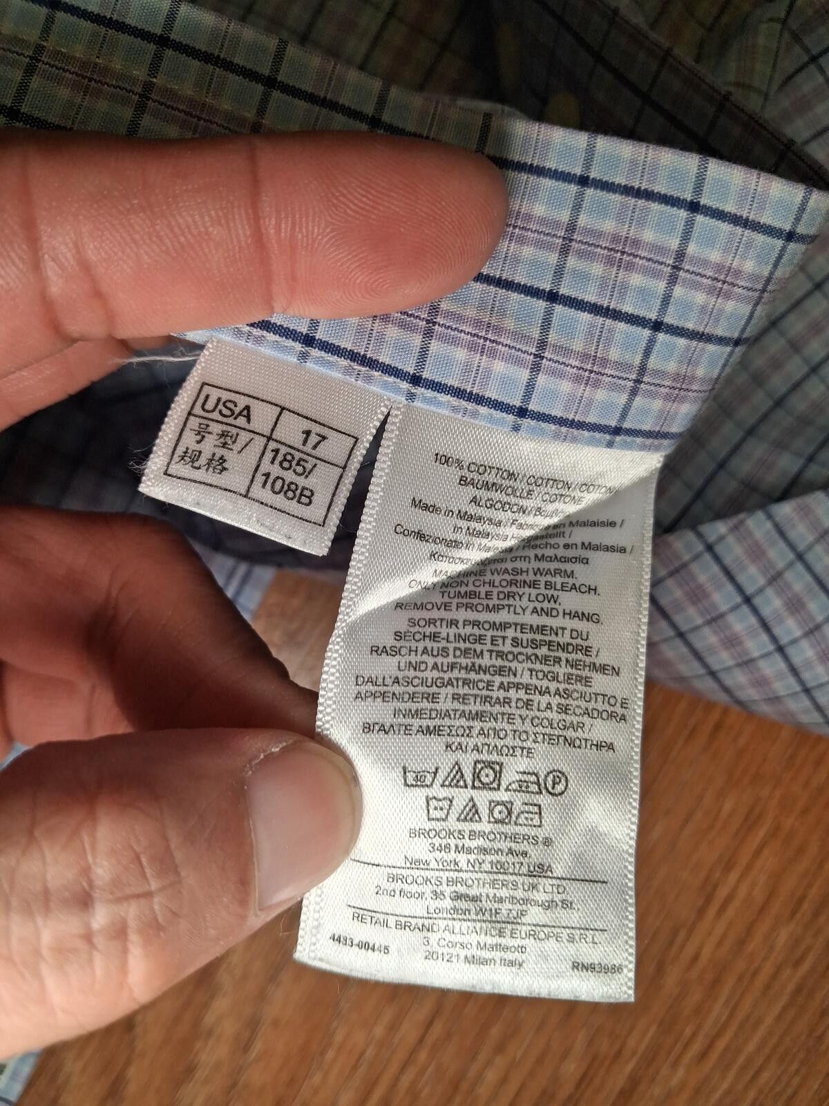 Brooks Brothers Brooks Brothers Shirt 17-35 XL Multicolor Plaid Supima Size US XL / EU 56 / 4 - 3 Thumbnail