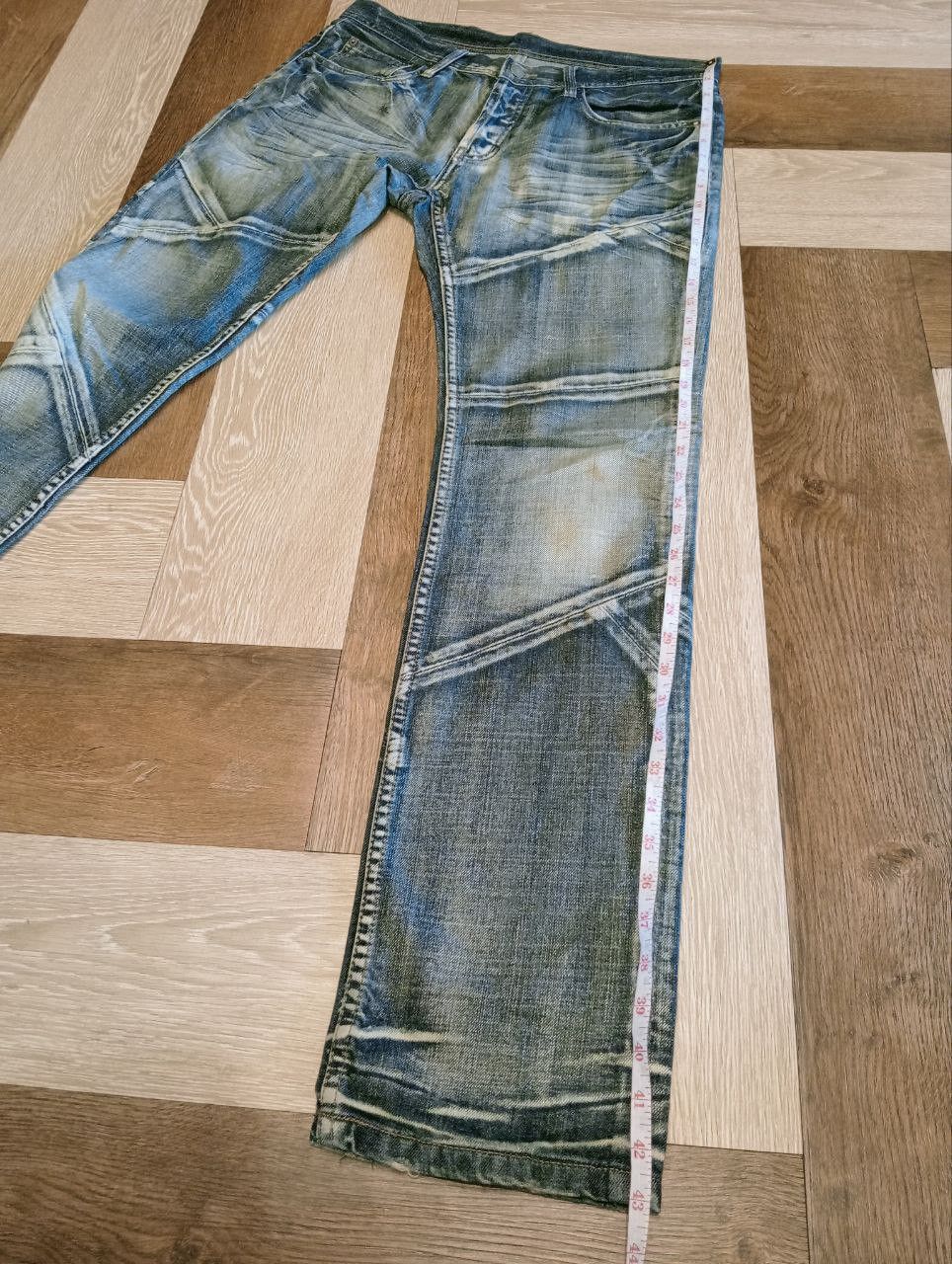 If Six Was Nine VINTAGE EDGE RUPERT JAPAN DISTRESSED LOOK JEANS Size US 35 - 15 Thumbnail