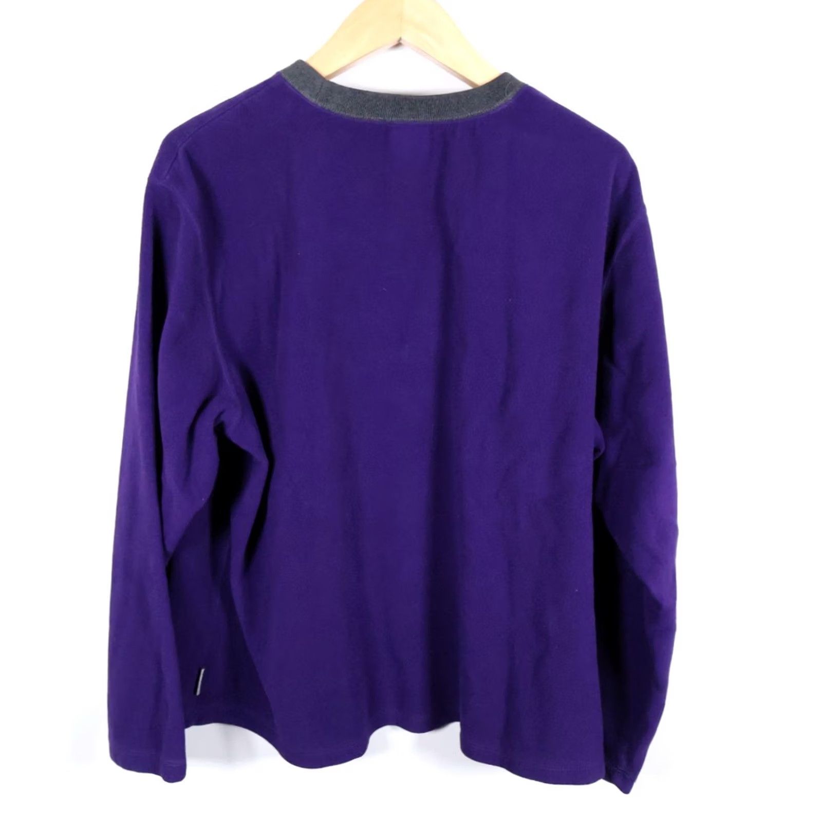 Disney VINTAGE Disney Eeyore Sweatshirt Women's Large Purple Embroidered 90s Oversized Fleece Crew Neck Pullover Size L / US 10 / IT 46 - 2 Thumbnail