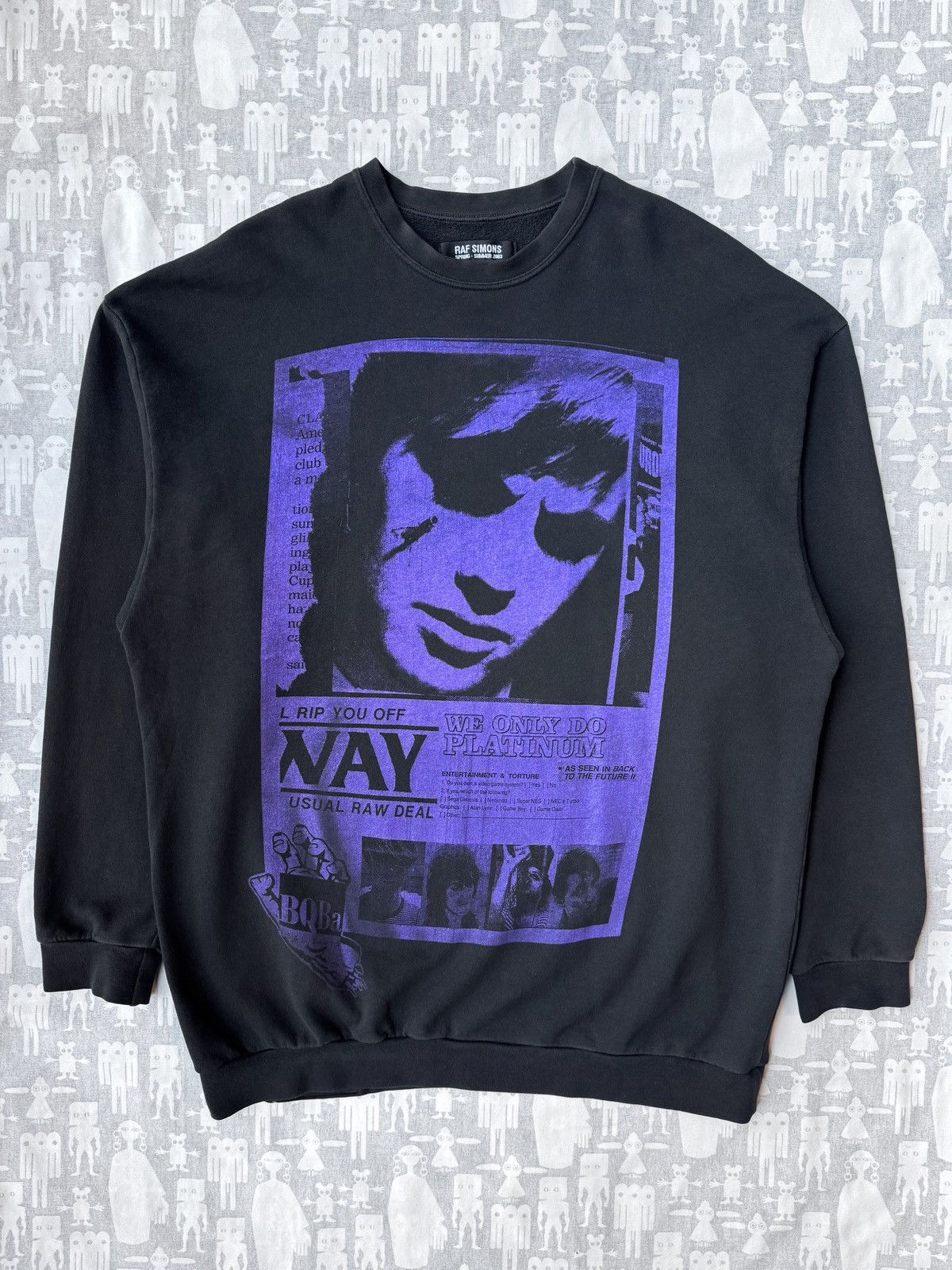 Raf Simons Raf Simons SS03 S.C Collage Oversized Sweatshirt Size US S / EU 44-46 / 1 - 1 Thumbnail