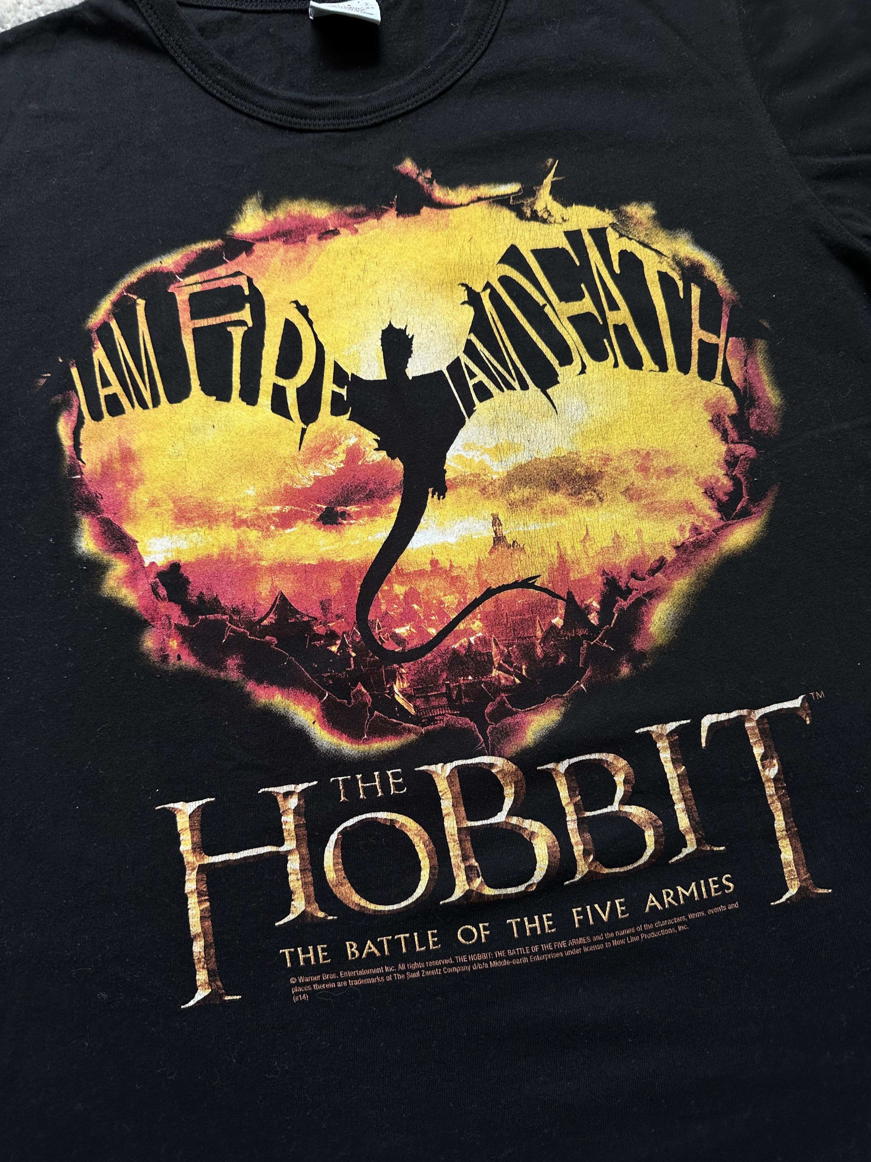Vintage The hobbit i am fire i am death t shirt Size US M / EU 48-50 / 2 - 3 Thumbnail
