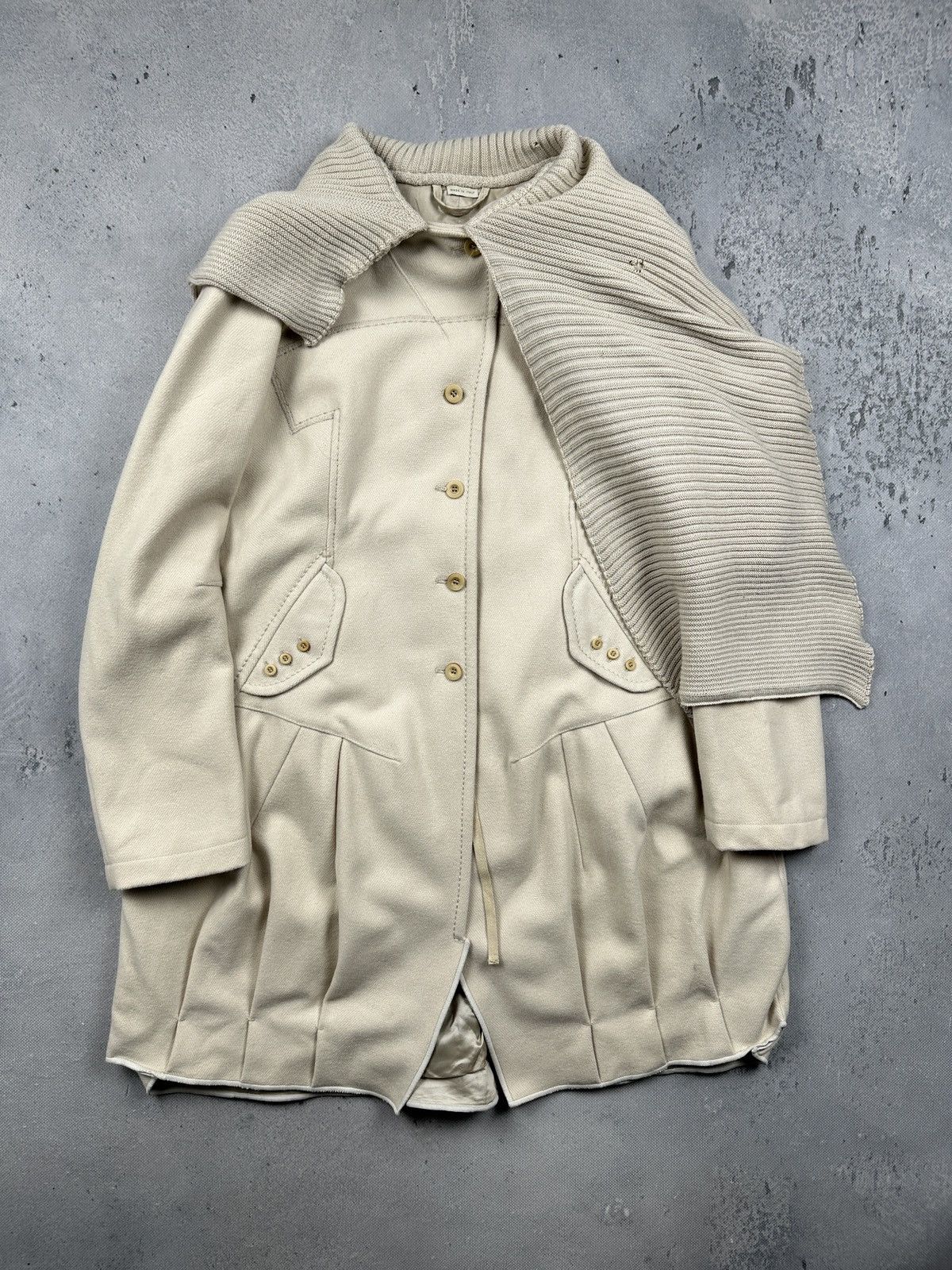 Marithe + Francois Girbaud Archive Marithe Francois Girbaud Wool Coat Cape Italy Y2K Size L / US 10 / IT 46 - 4 Thumbnail