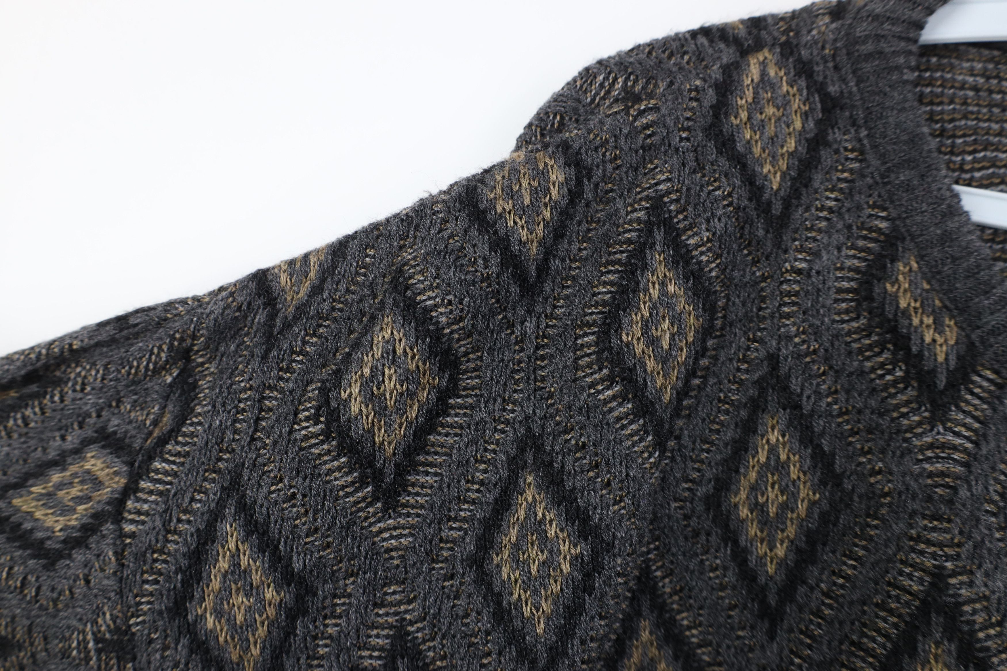 Vintage Vintage 90s Streetwear Geometric Knit Crewneck Sweater Size US XL / EU 56 / 4 - 5 Thumbnail