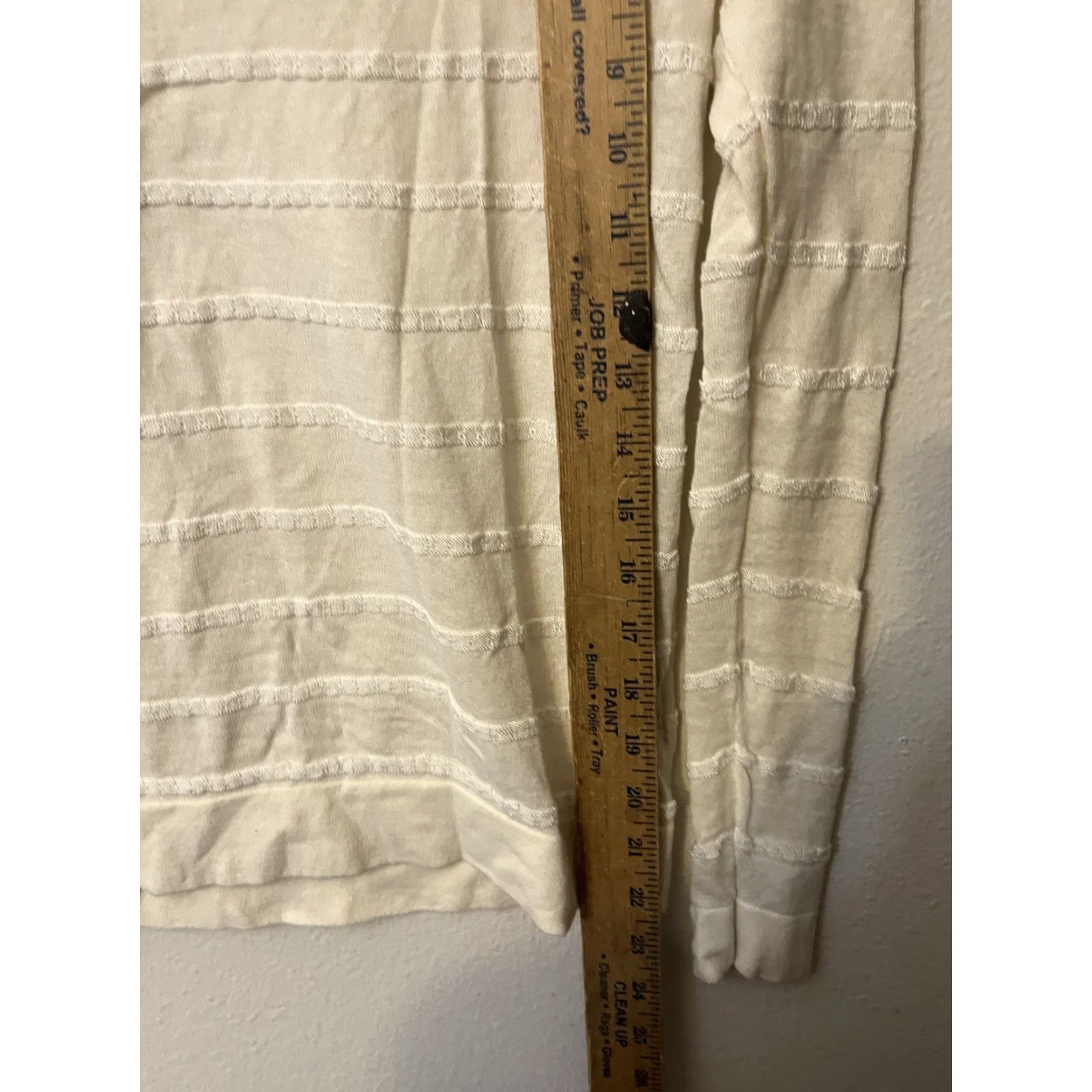 Loft LOFT Women's XS Pullover Sweater Striped Cream Long Sleeve Size XS / US 0-2 / IT 36-38 - 4 Thumbnail