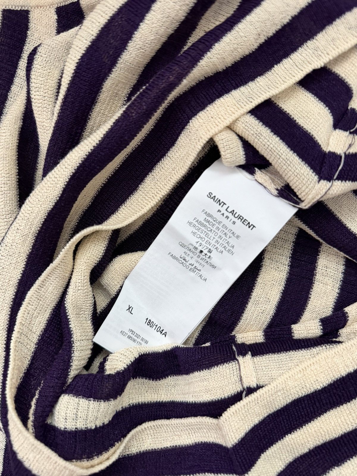 Saint Laurent Paris Saint Laurent Paris - Striped tank - Linen & Silk - Size XL Size US M / EU 48-50 / 2 - 5 Thumbnail