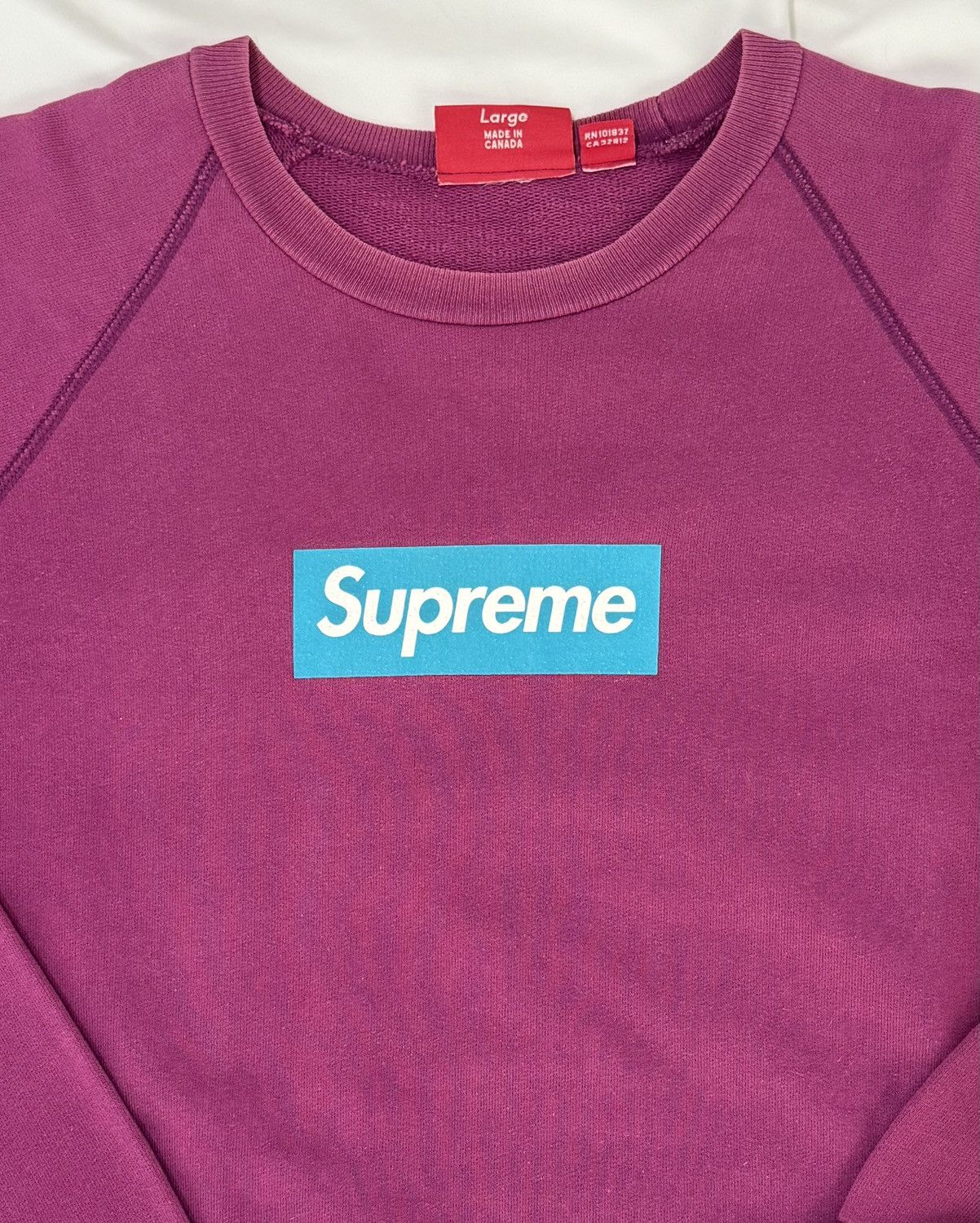 Supreme Supreme Magenta Screenprint Box Logo Crewneck 2007 Size US L / EU 52-54 / 3 - 1 Thumbnail