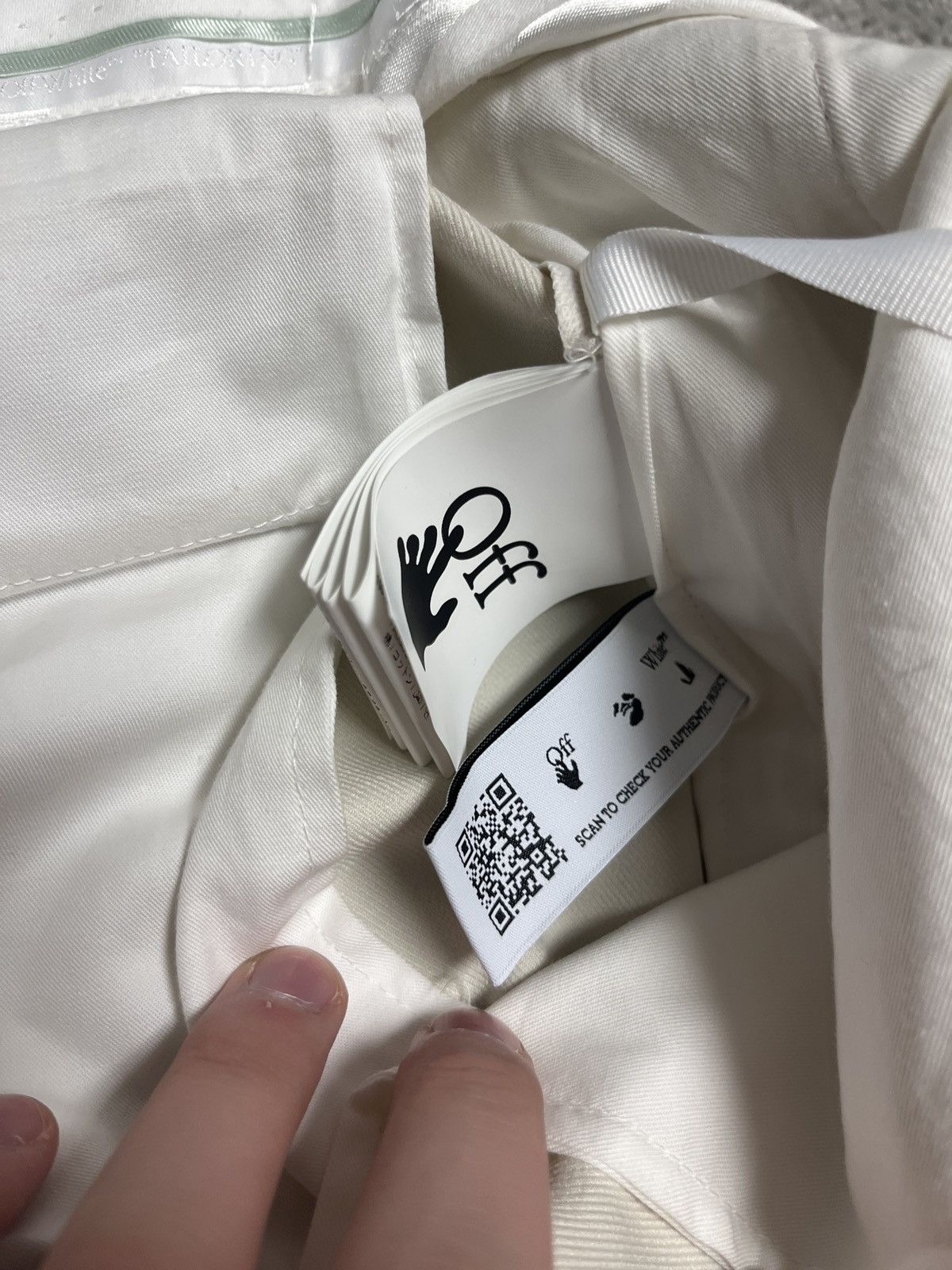Off-White Ivory No Color Pap Drill Slim Pant Size 46L - 5 Thumbnail