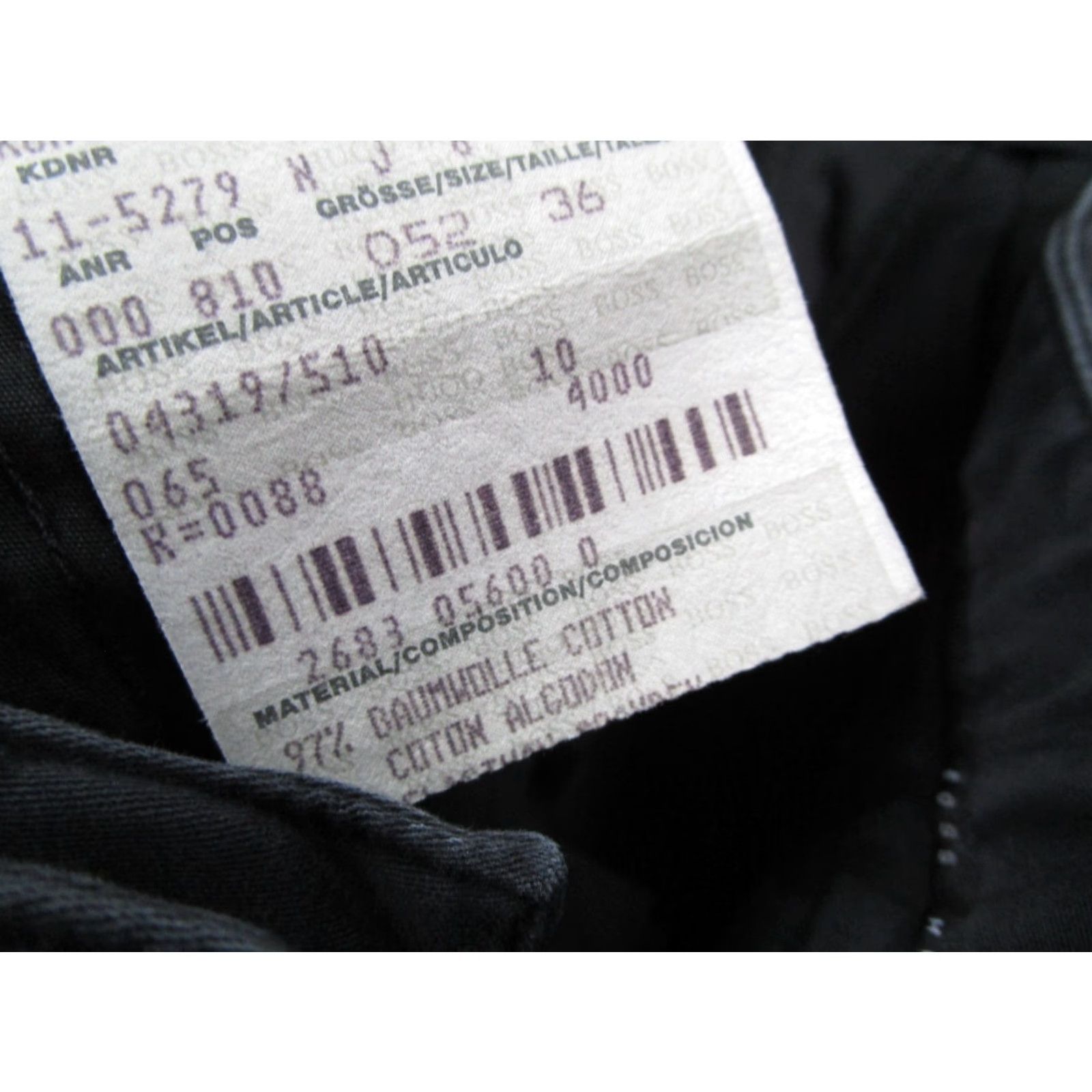 Hugo Boss Hugo Boss Pants Mens 36 Black Chuck Twill Chino Straight Leg 5-Pocket Flat Front Classic Retro 90s Logo Size US 36 / EU 52 - 5 Thumbnail